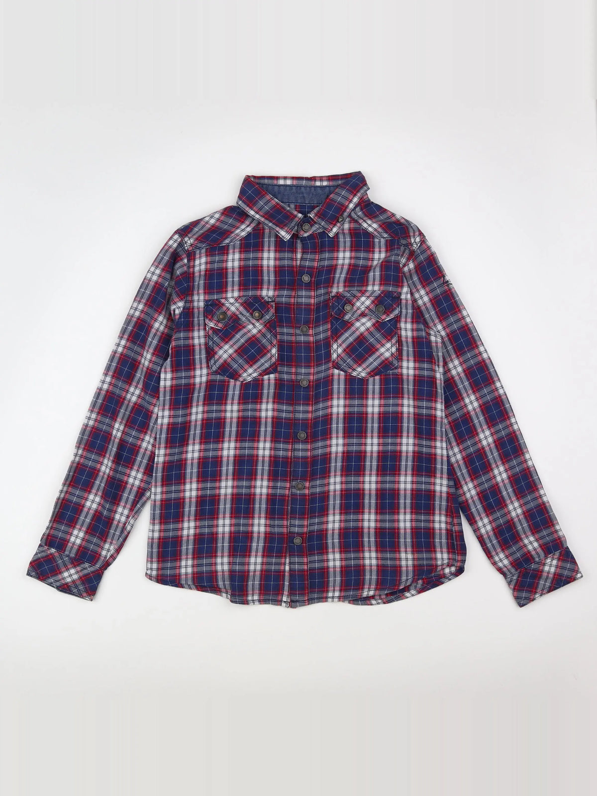 Zadig & Voltaire - chemise bleu, rouge - 10 ans
