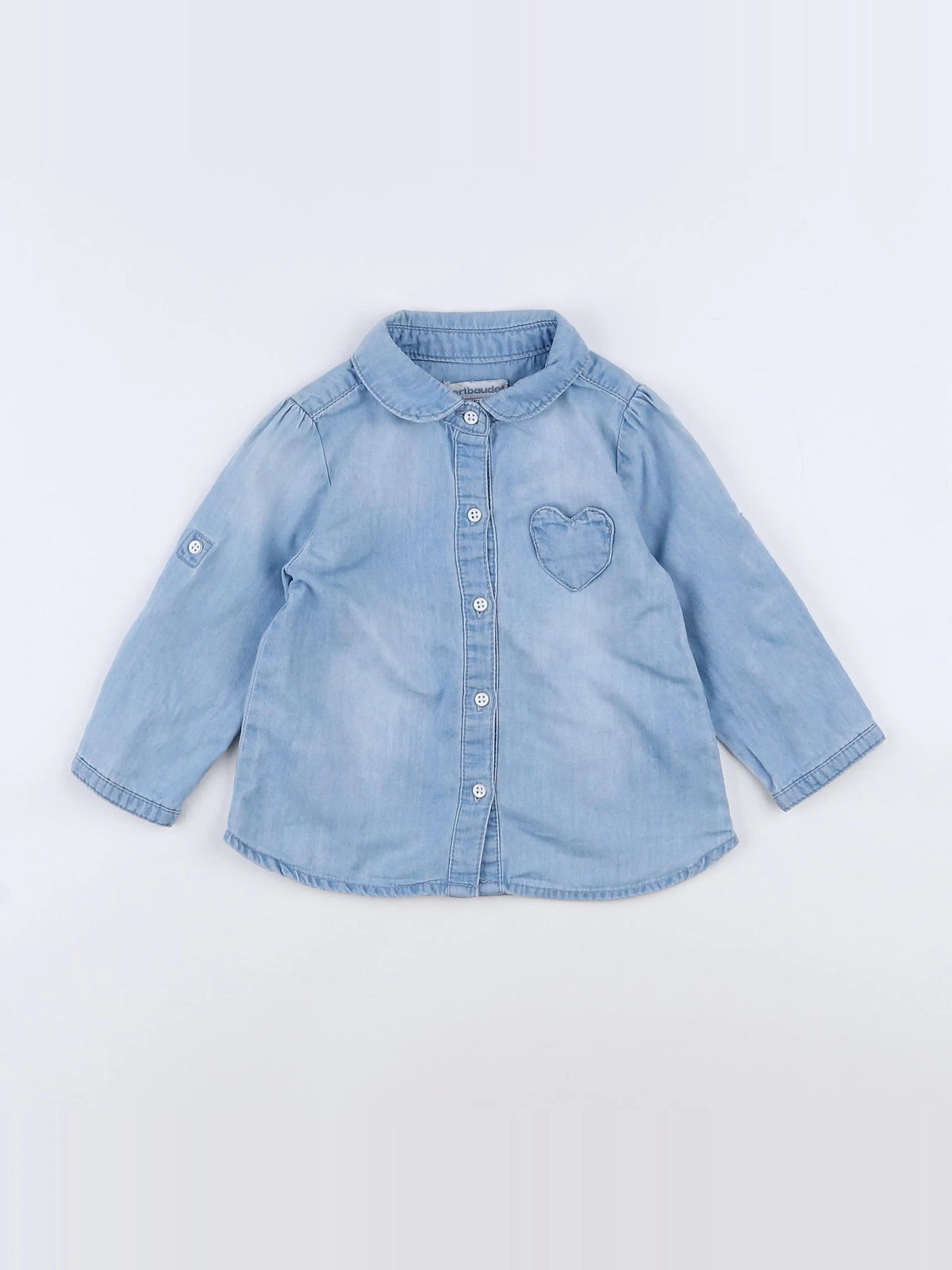 Vertbaudet - blouse bleu - 12 mois