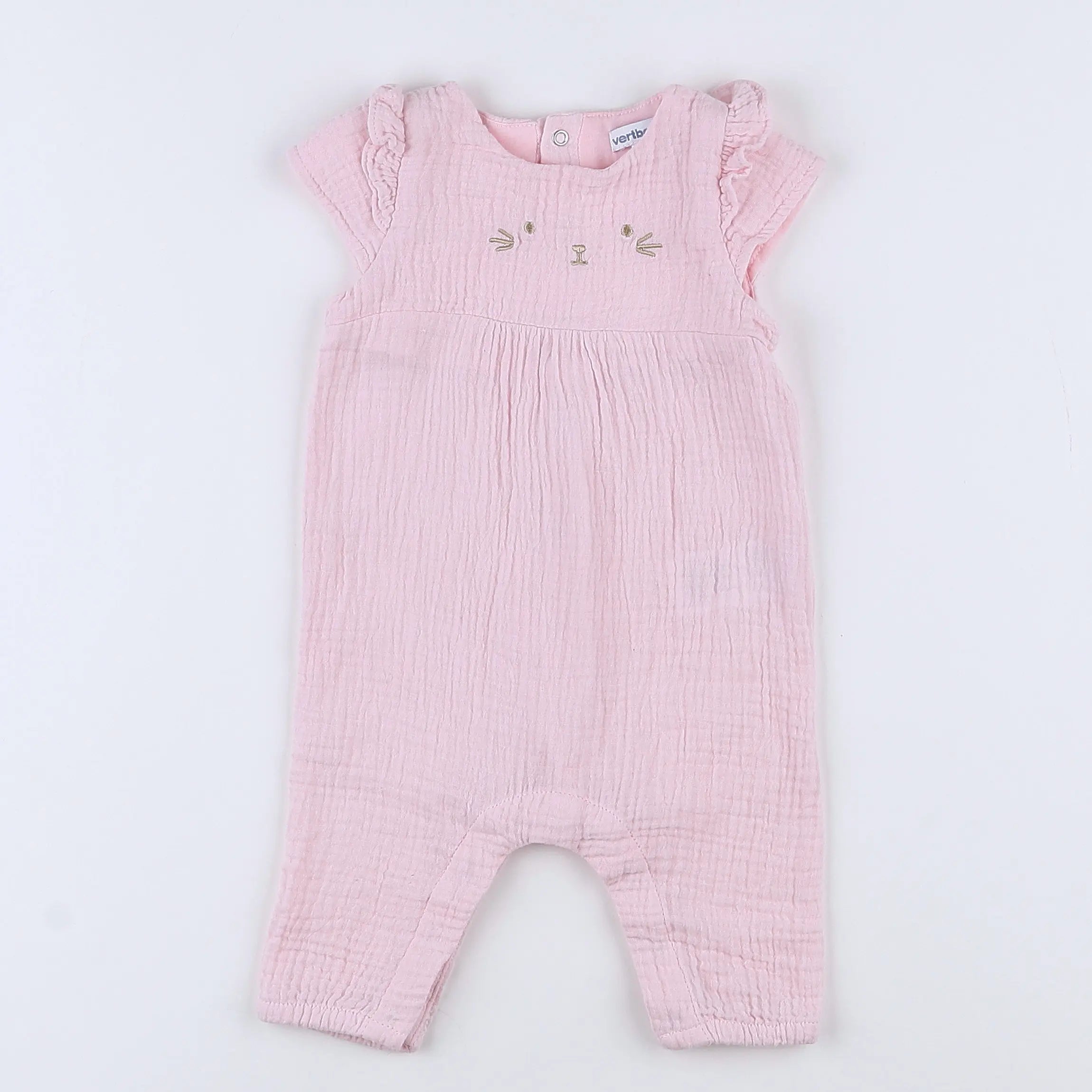 Vertbaudet - combinaison rose - 3 mois