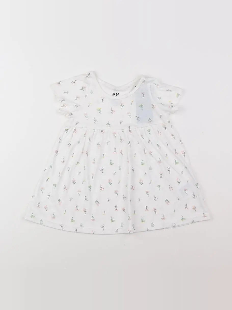 H&M - robe blanc (état neuf) - 9 mois