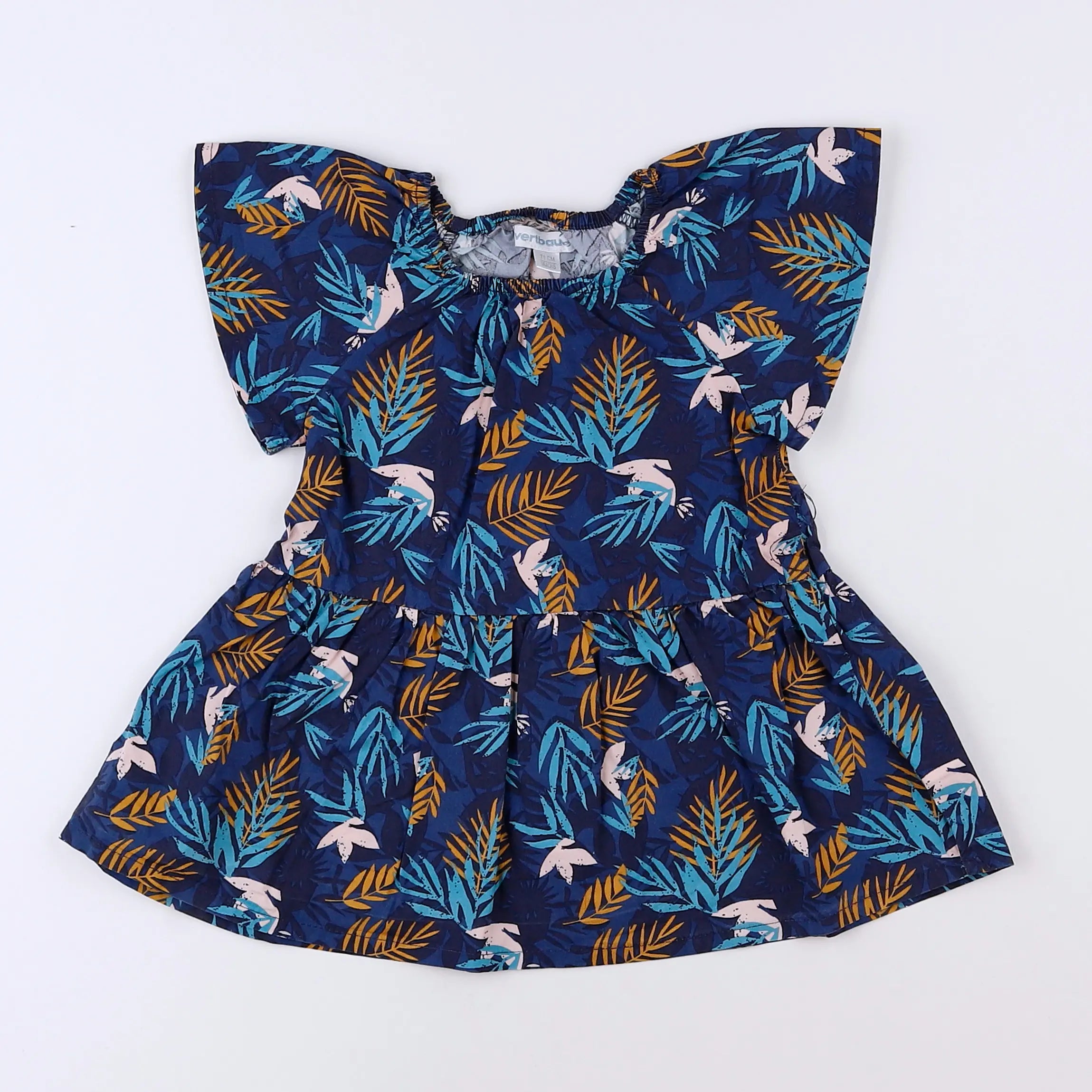Vertbaudet - robe bleu - 9 mois
