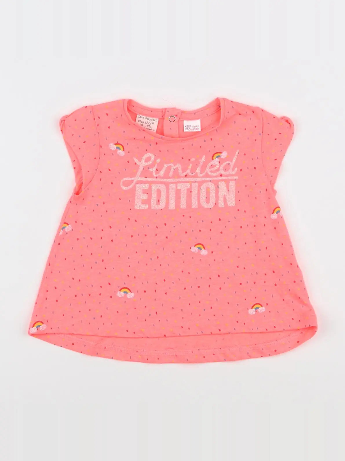 Zara - tee-shirt rose - 12/18 mois