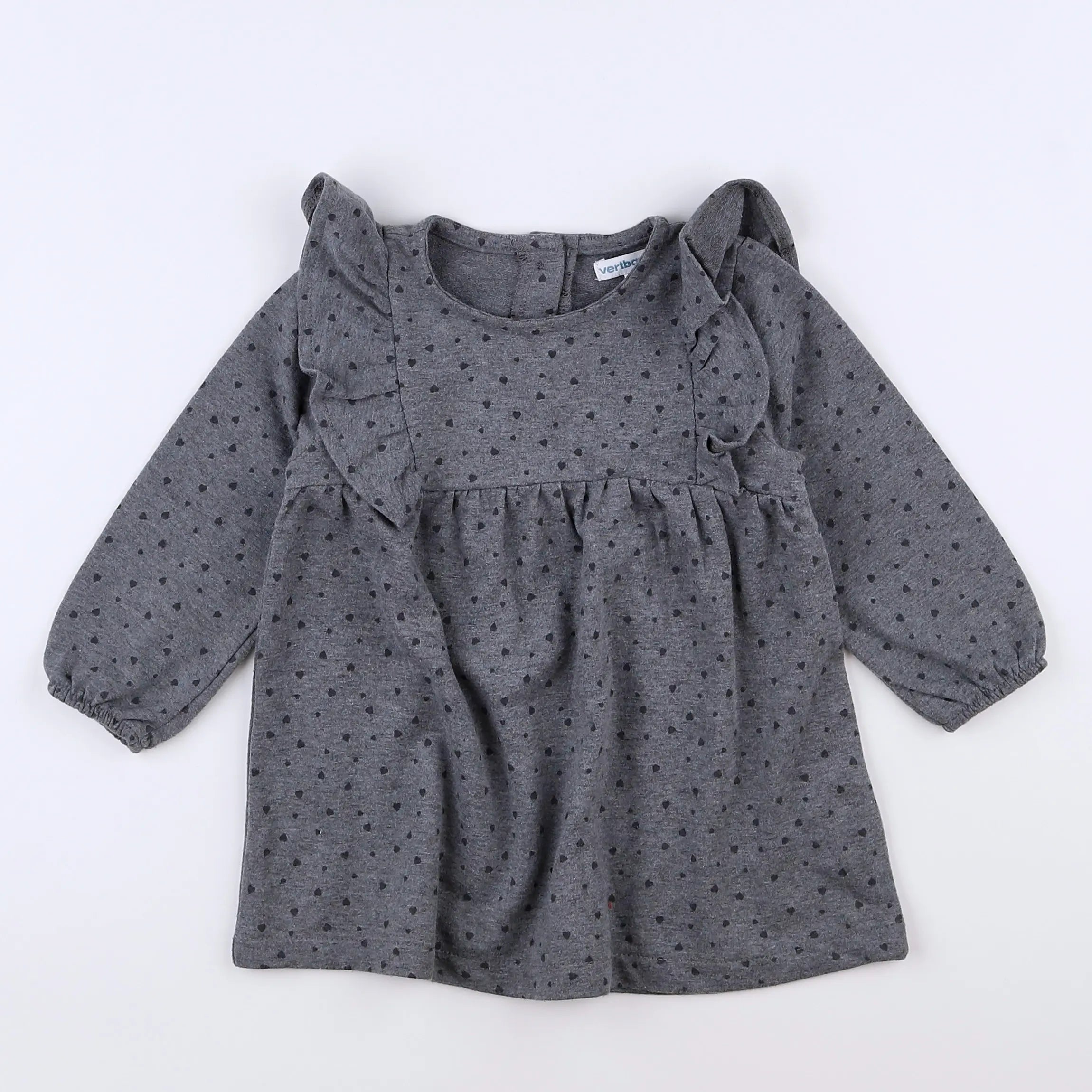 Vertbaudet - robe gris - 18 mois