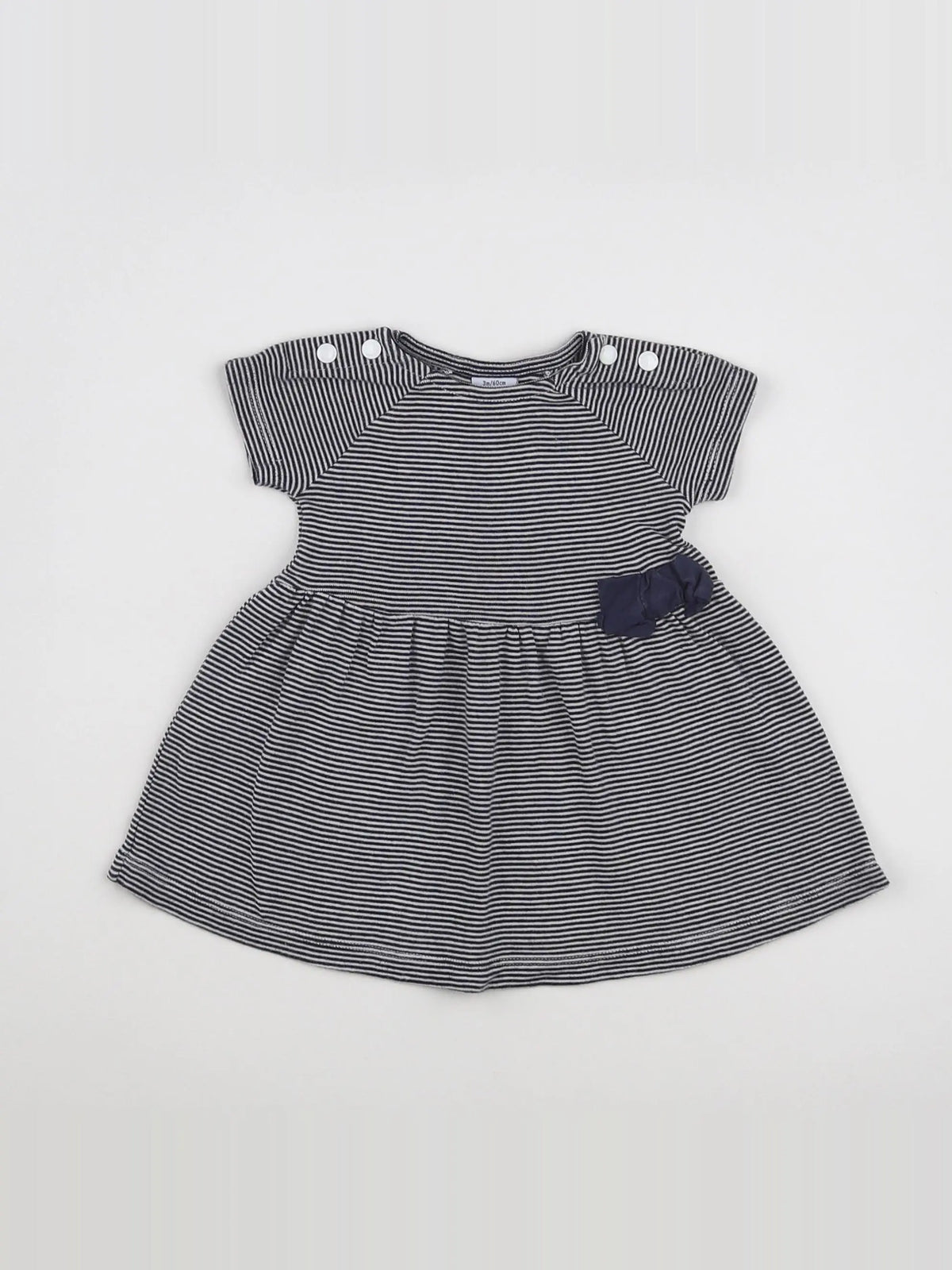 Petit Bateau - robe bleu - 3 mois