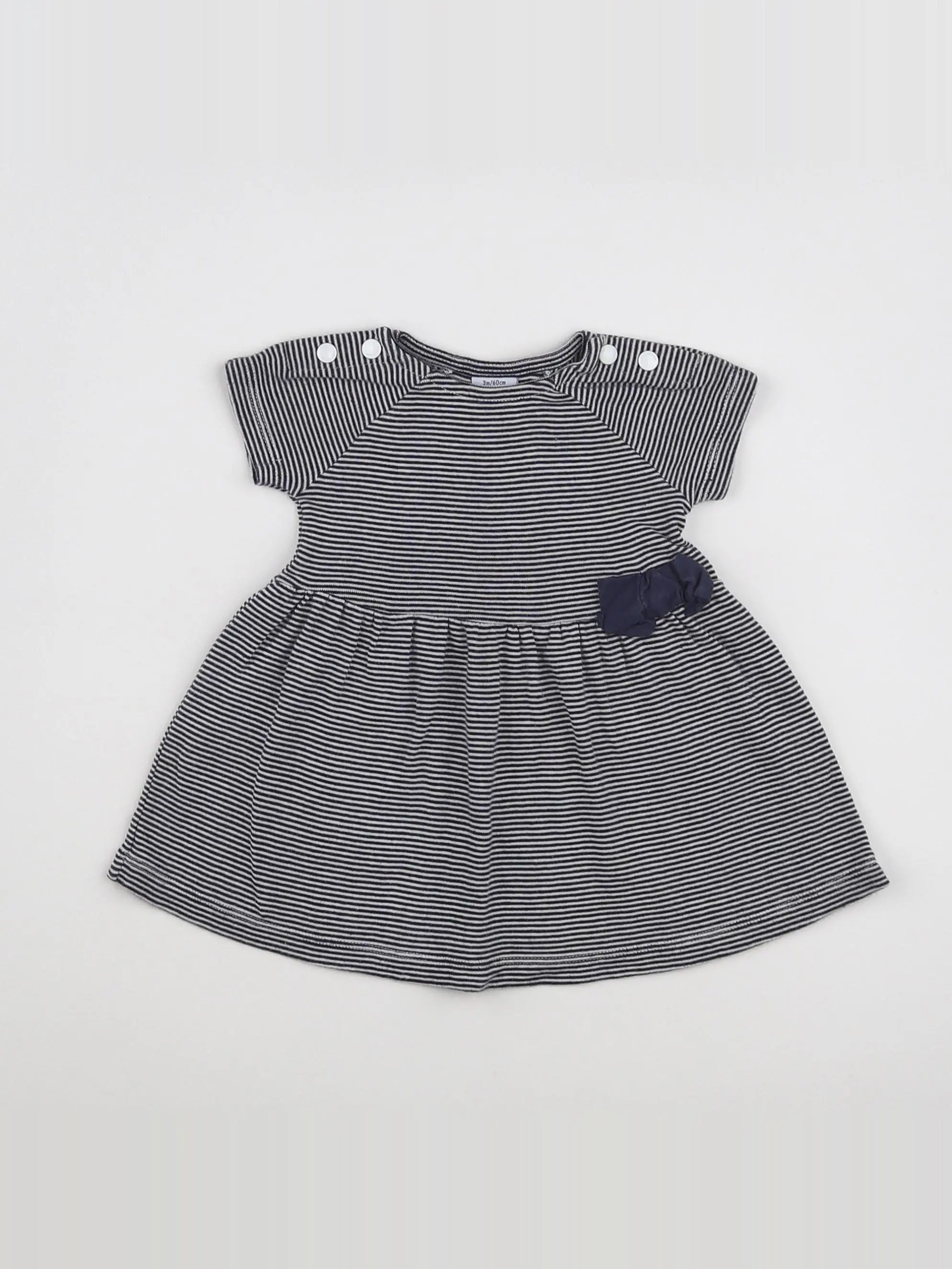 Petit Bateau - robe bleu - 3 mois