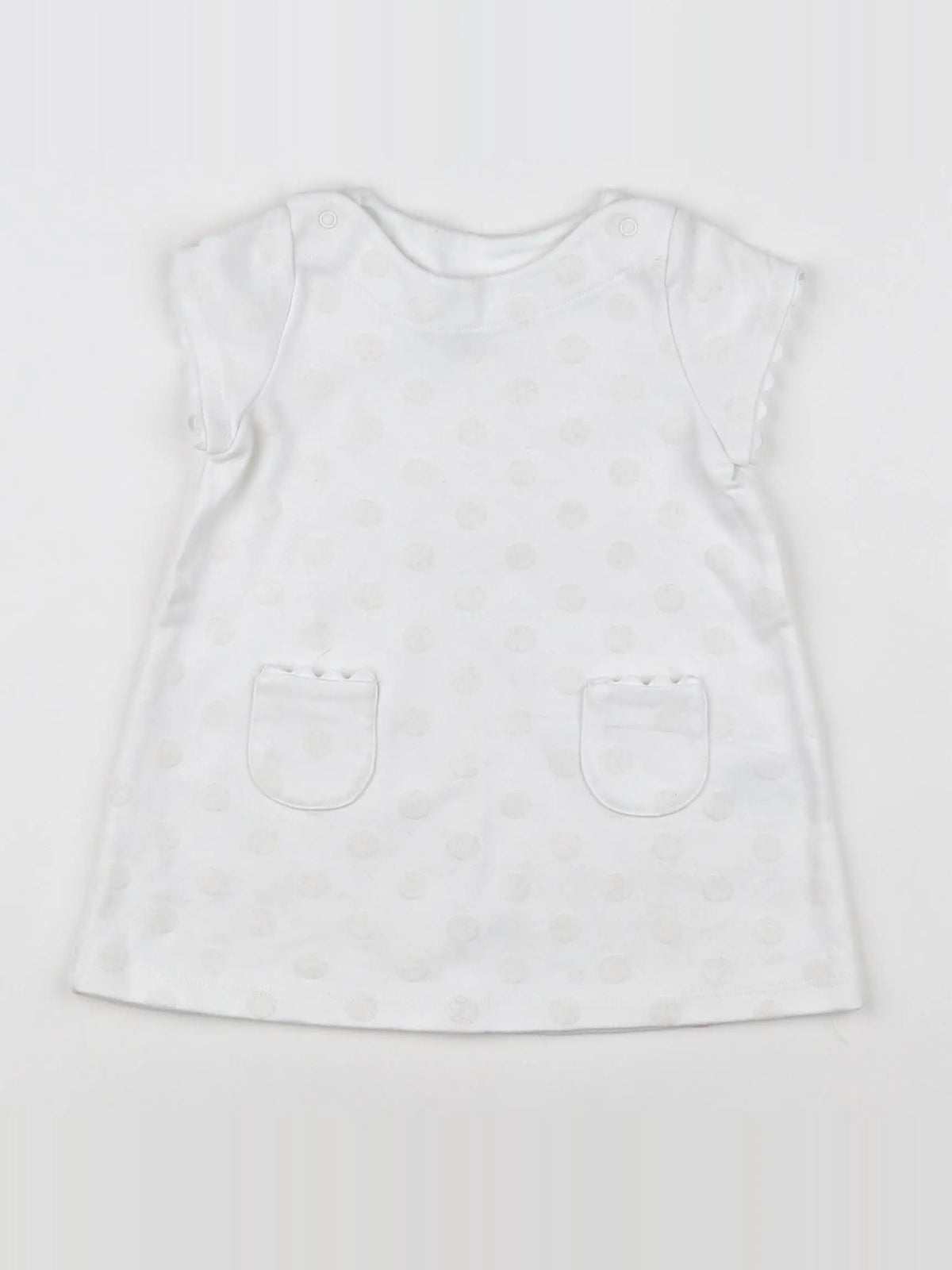 Petit Bateau - robe blanc - 6 mois