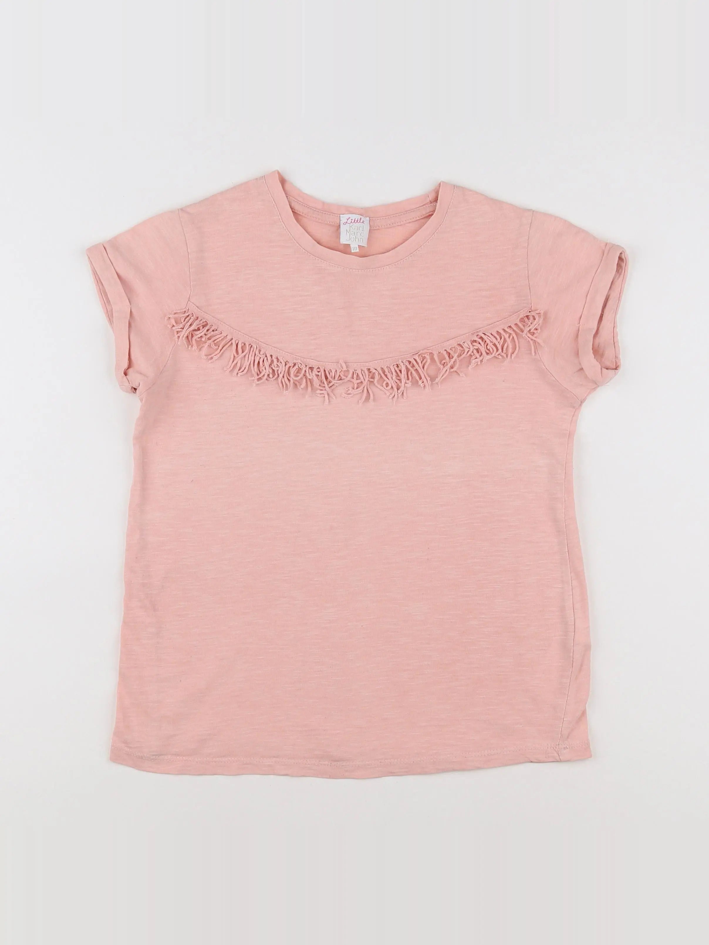 Little Karl Marc John - tee-shirt rose - 10 ans