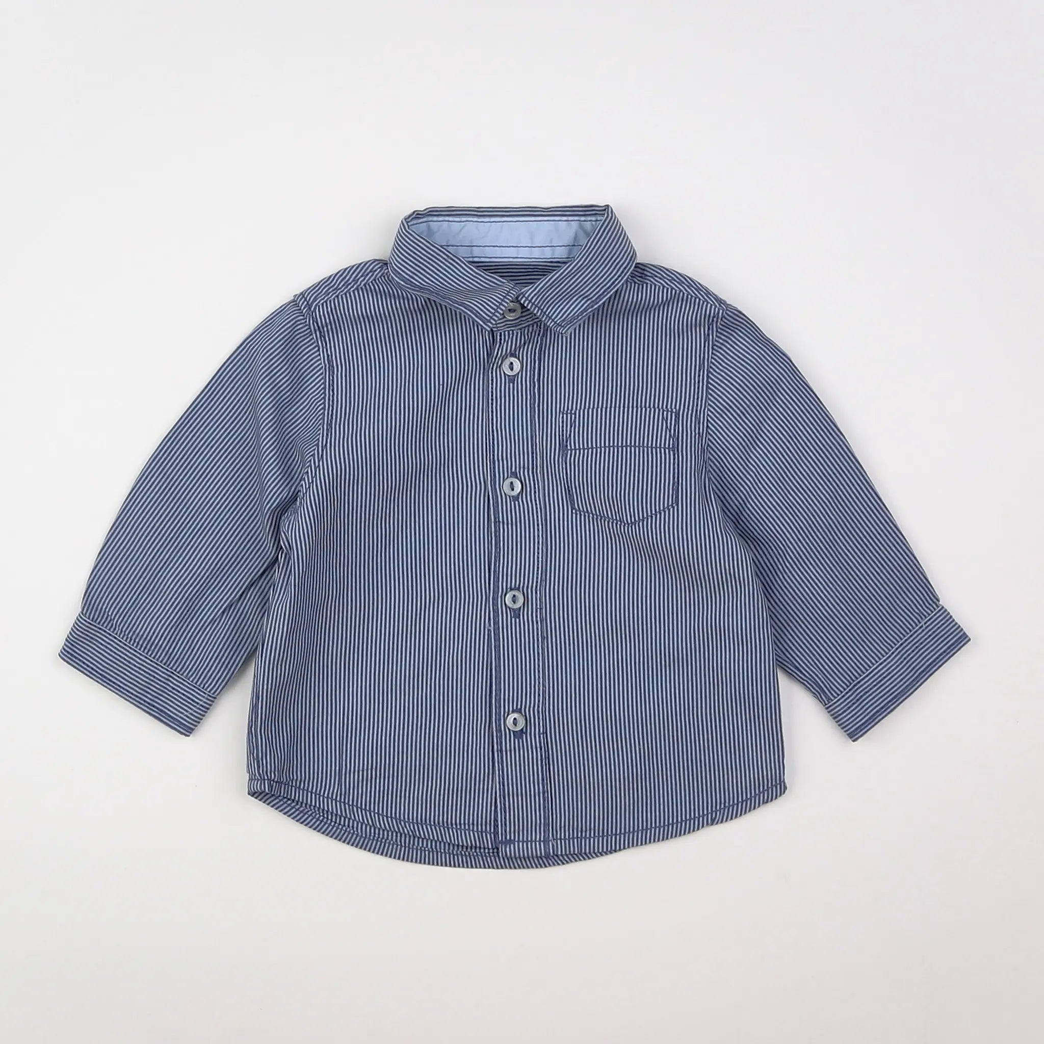 Vertbaudet - chemise bleu - 3 mois