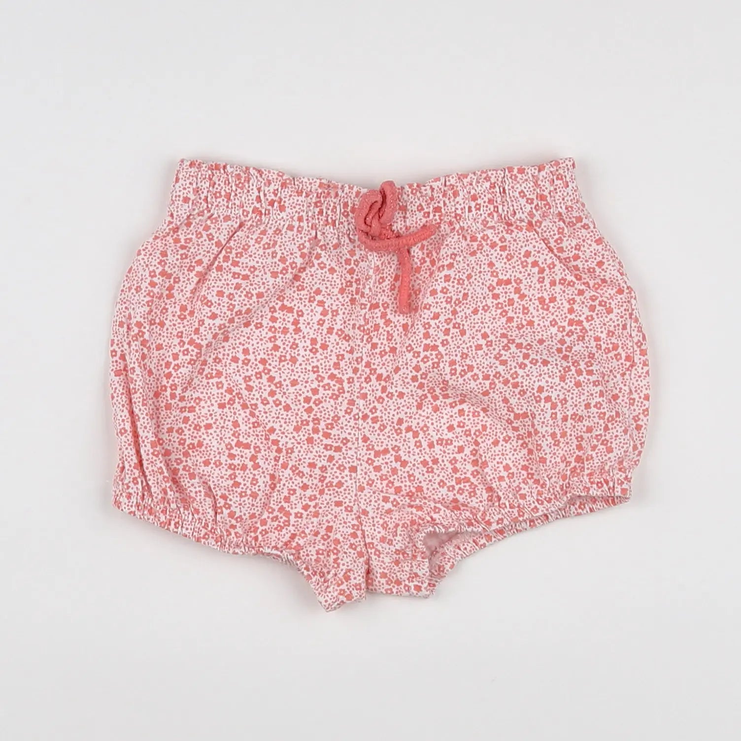 Vertbaudet - short blanc, orange - 12 mois