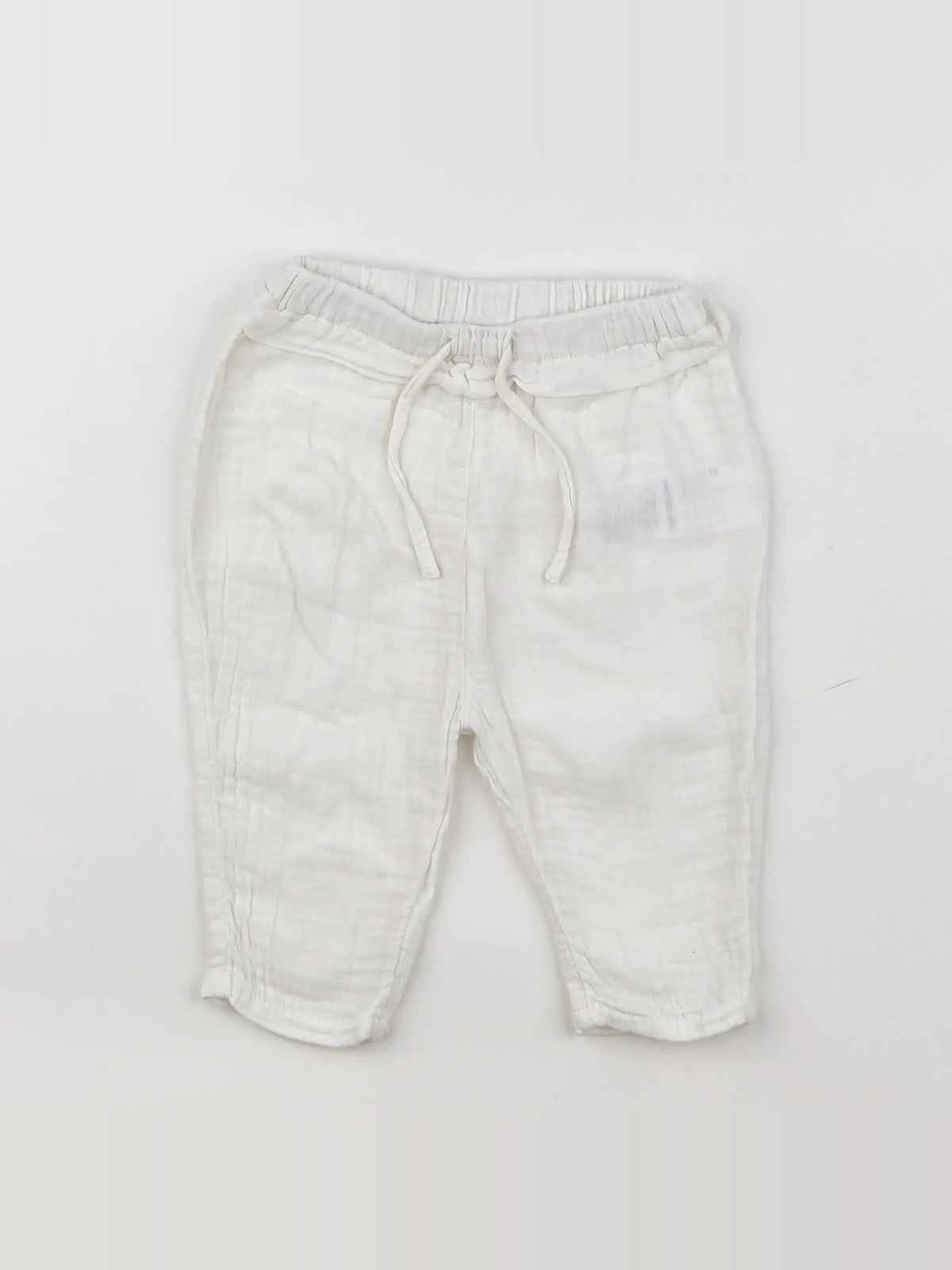 Vertbaudet - pantalon blanc - 6 mois