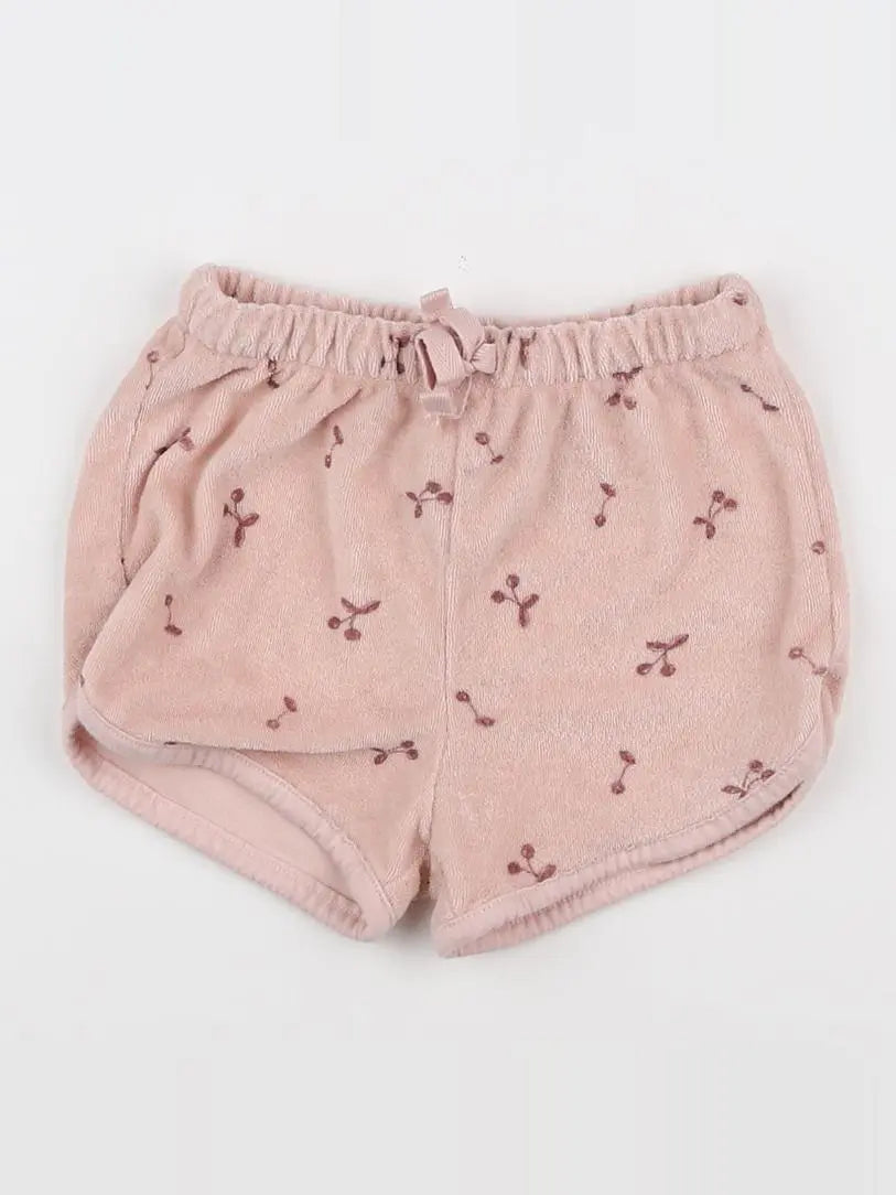 H&M - short rose - 6/9 mois