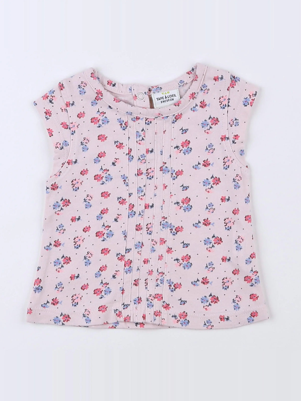 Tape à l'oeil - tee-shirt rose - 3 mois