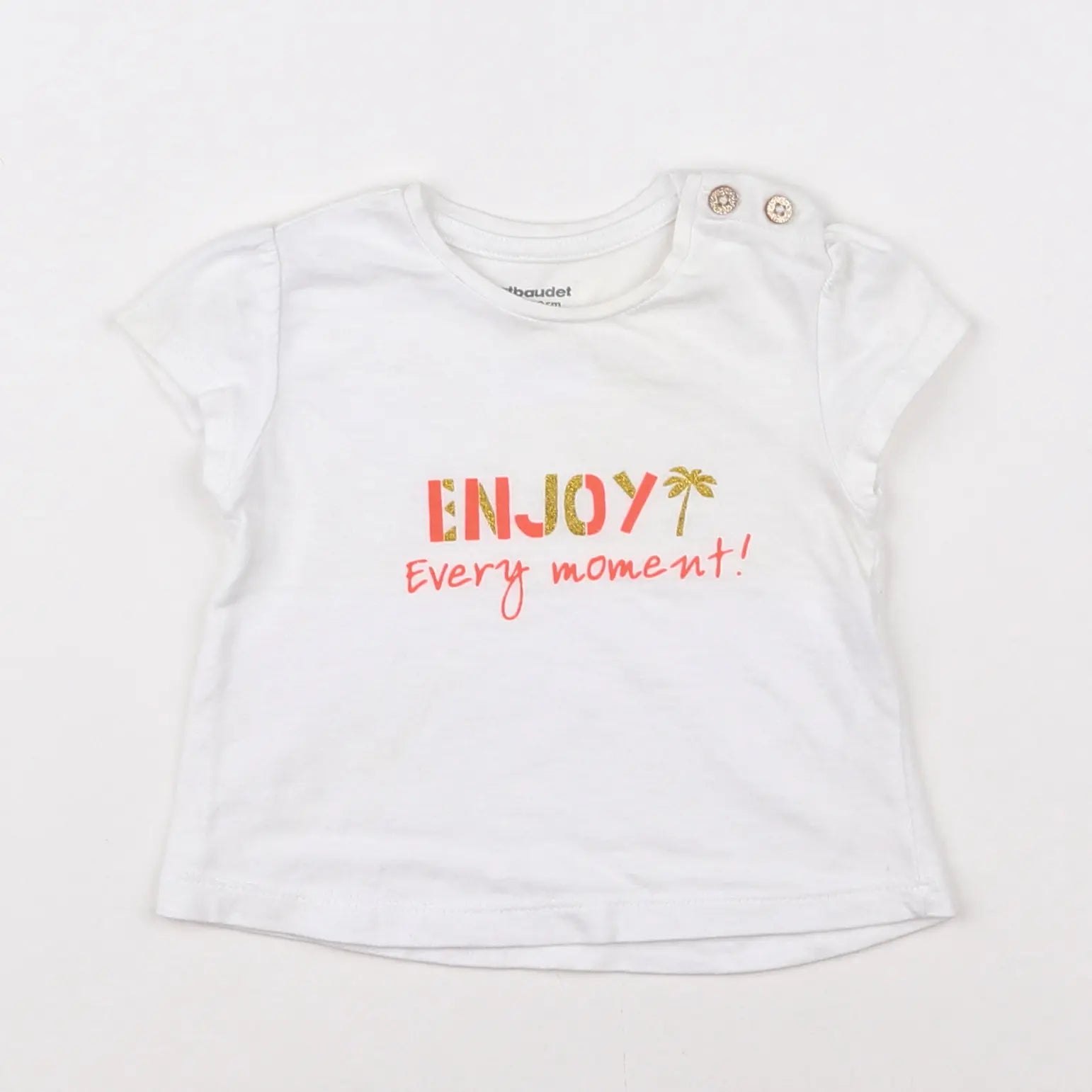 Vertbaudet - tee-shirt blanc - 3 mois