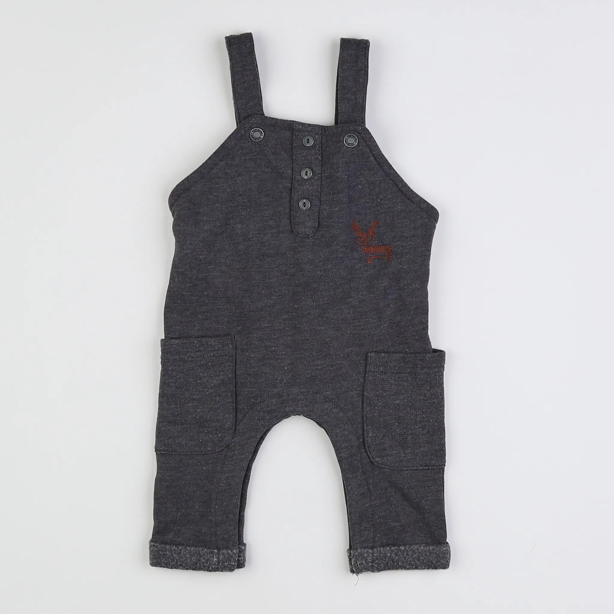 Vertbaudet - salopette gris - 3 mois