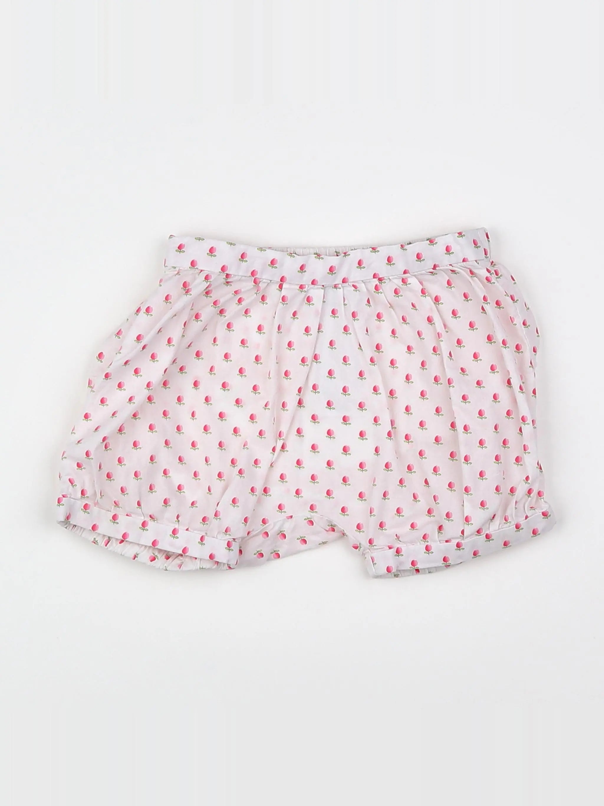 Jacadi - bloomer blanc, rose - 12 mois