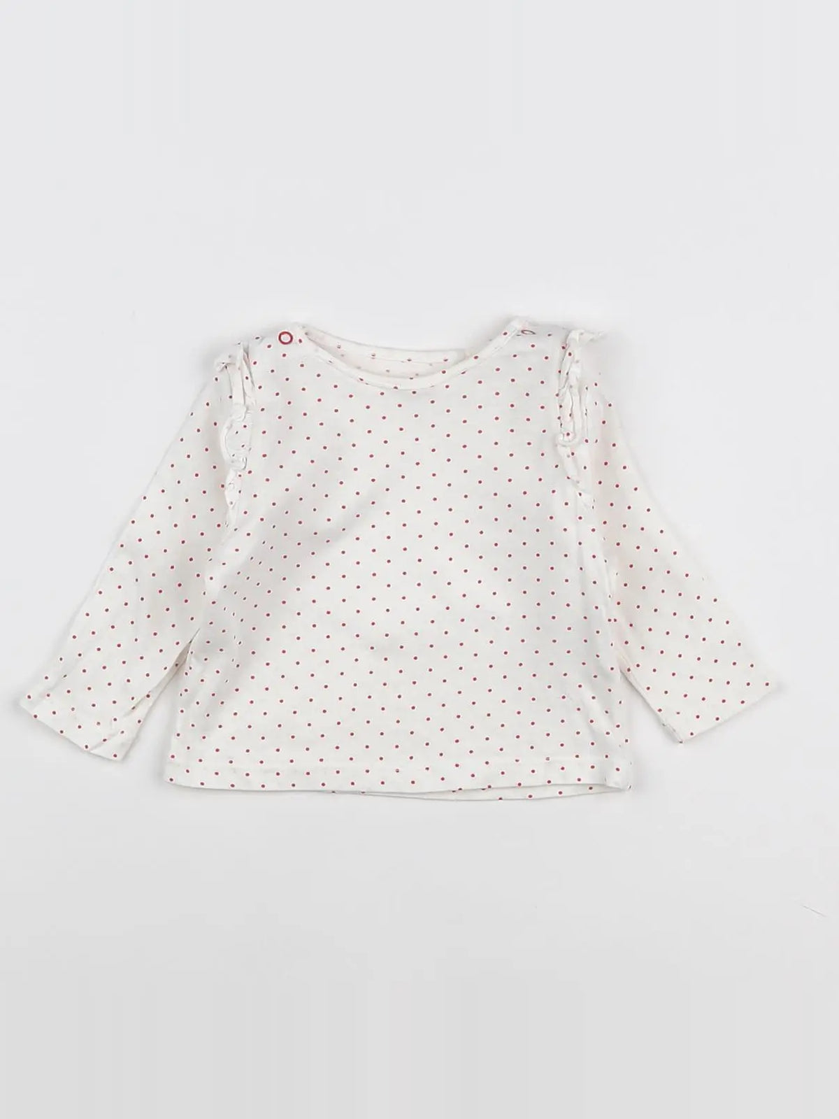 Boutchou - tee-shirt blanc, rouge - 6 mois