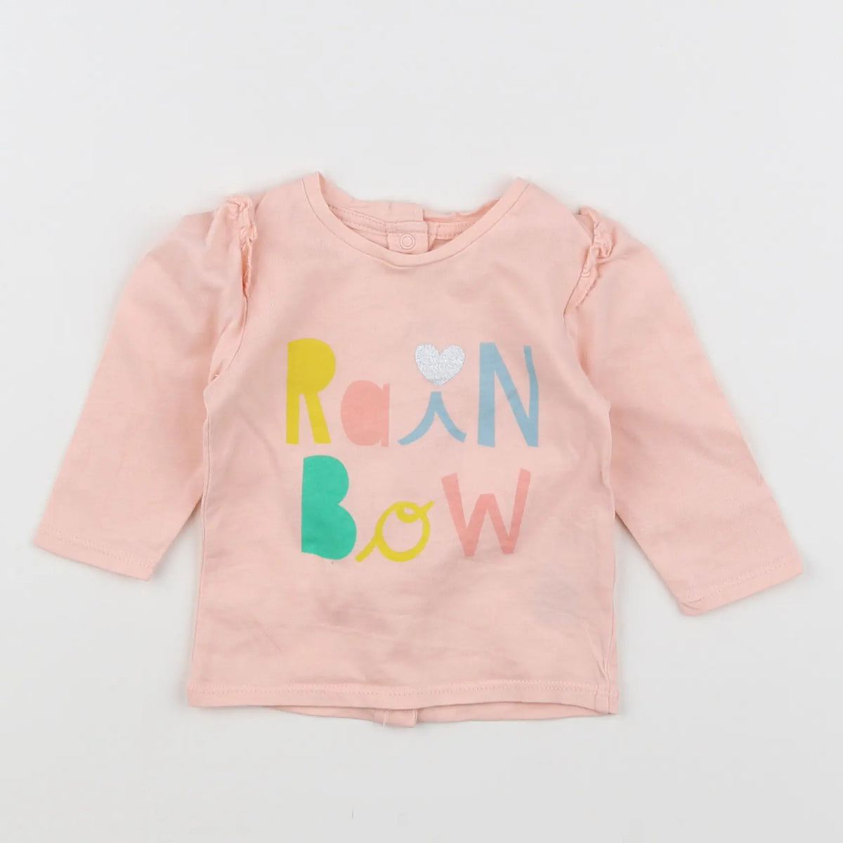 Vertbaudet - tee-shirt rose, multicolore - 3 mois
