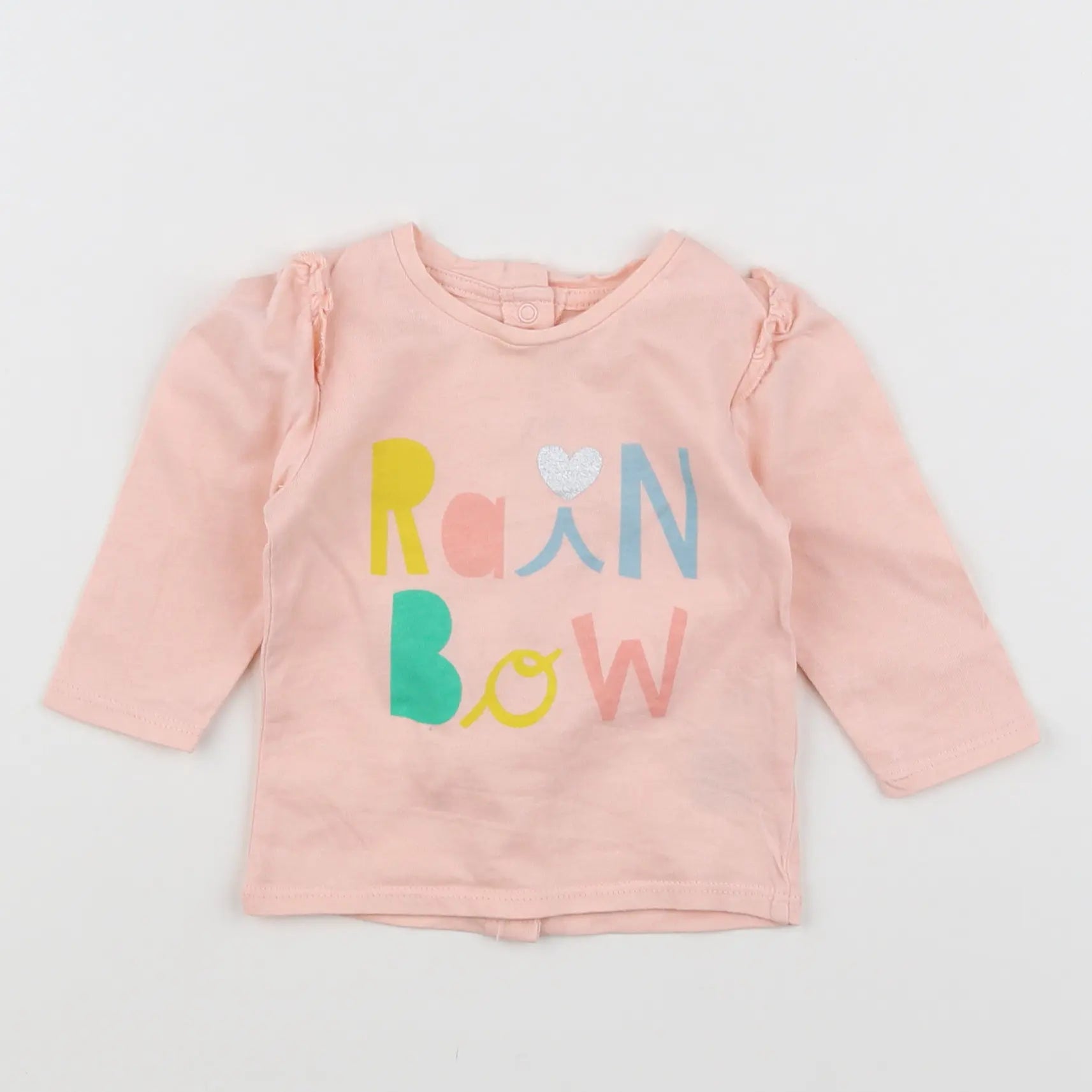 Vertbaudet - tee-shirt rose, multicolore - 3 mois