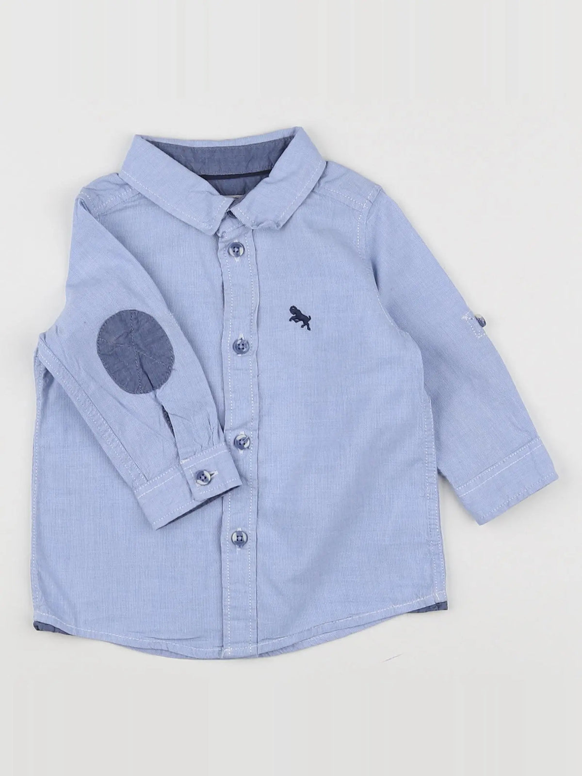 H&M - chemise bleu - 3/6 mois