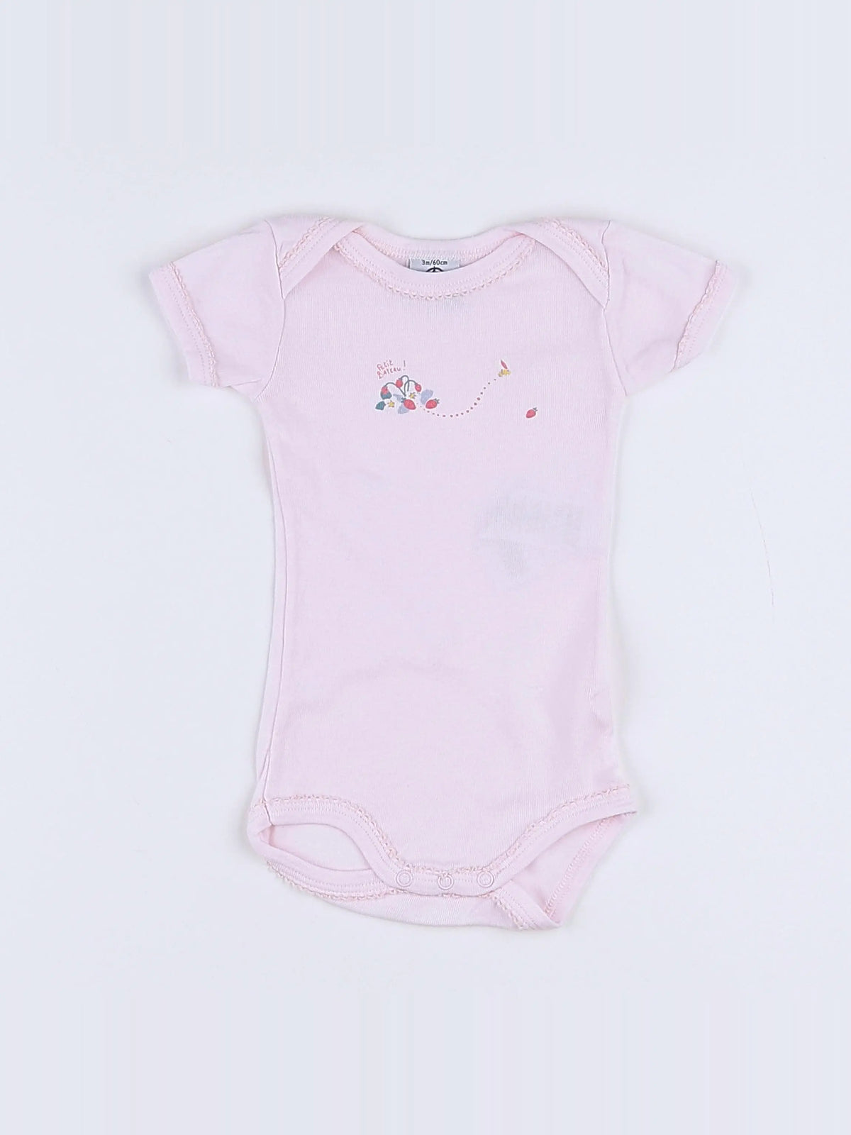 Petit Bateau - body rose - 3 mois