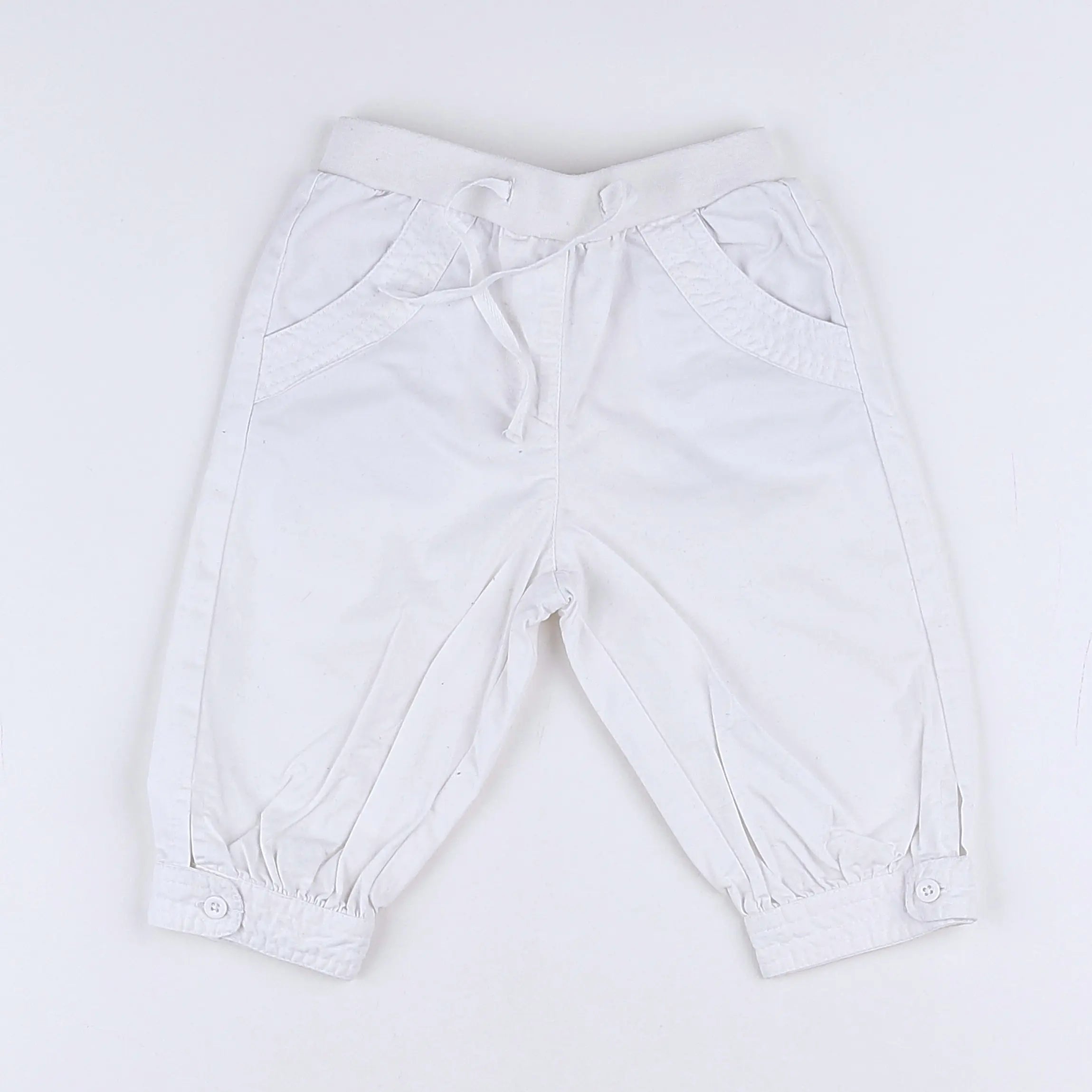 Vertbaudet - pantalon blanc - 9 mois