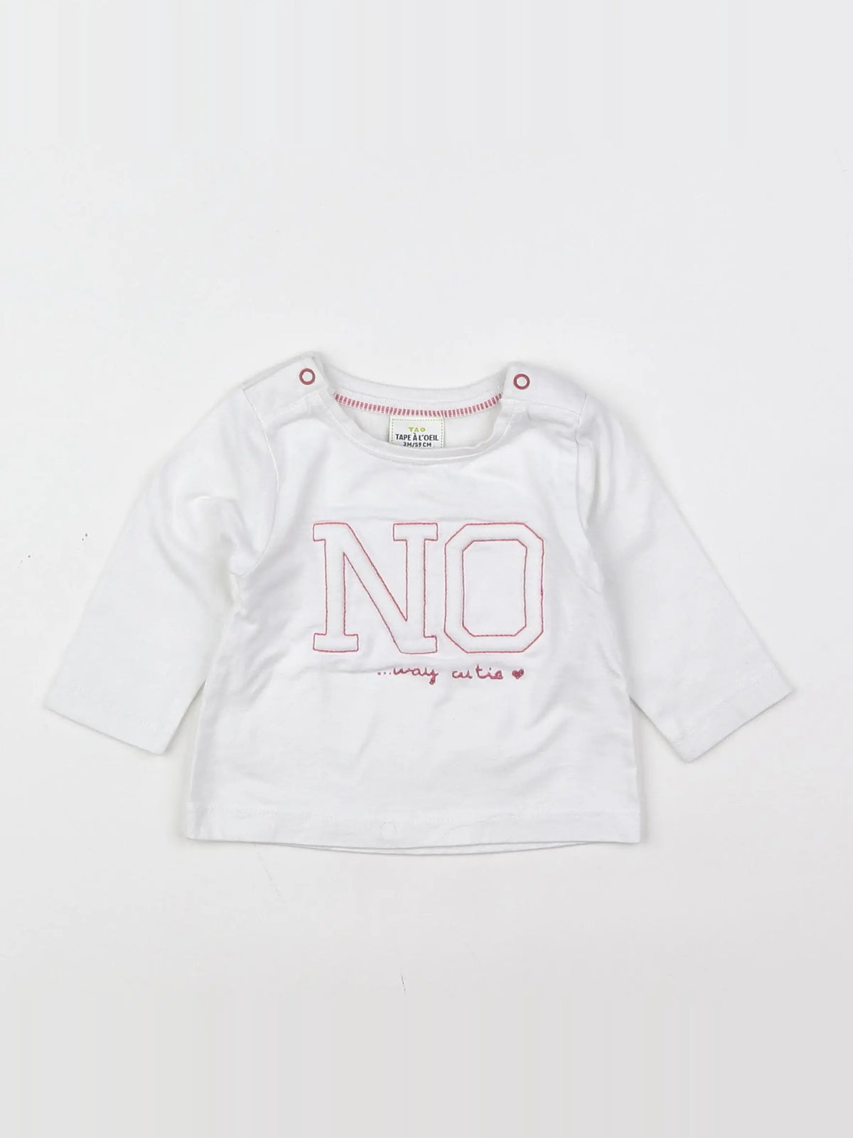 Tape à l'oeil - chemise blanc, rose - 3 mois