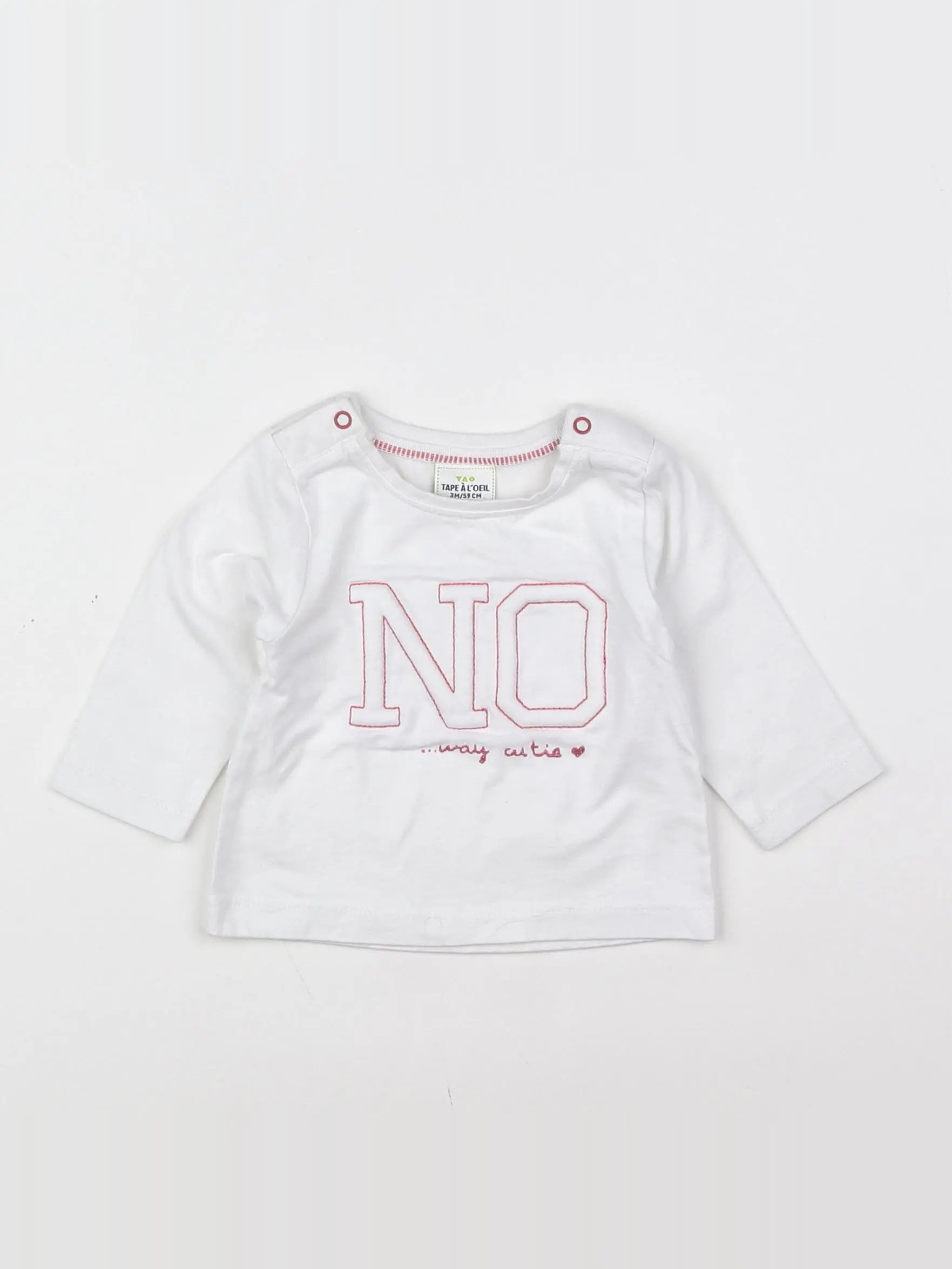 Tape à l'oeil - chemise blanc, rose - 3 mois