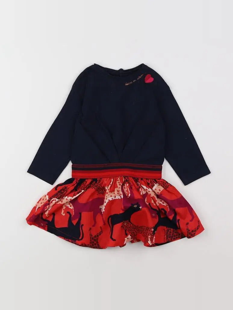 Catimini - robe rouge - 9 mois