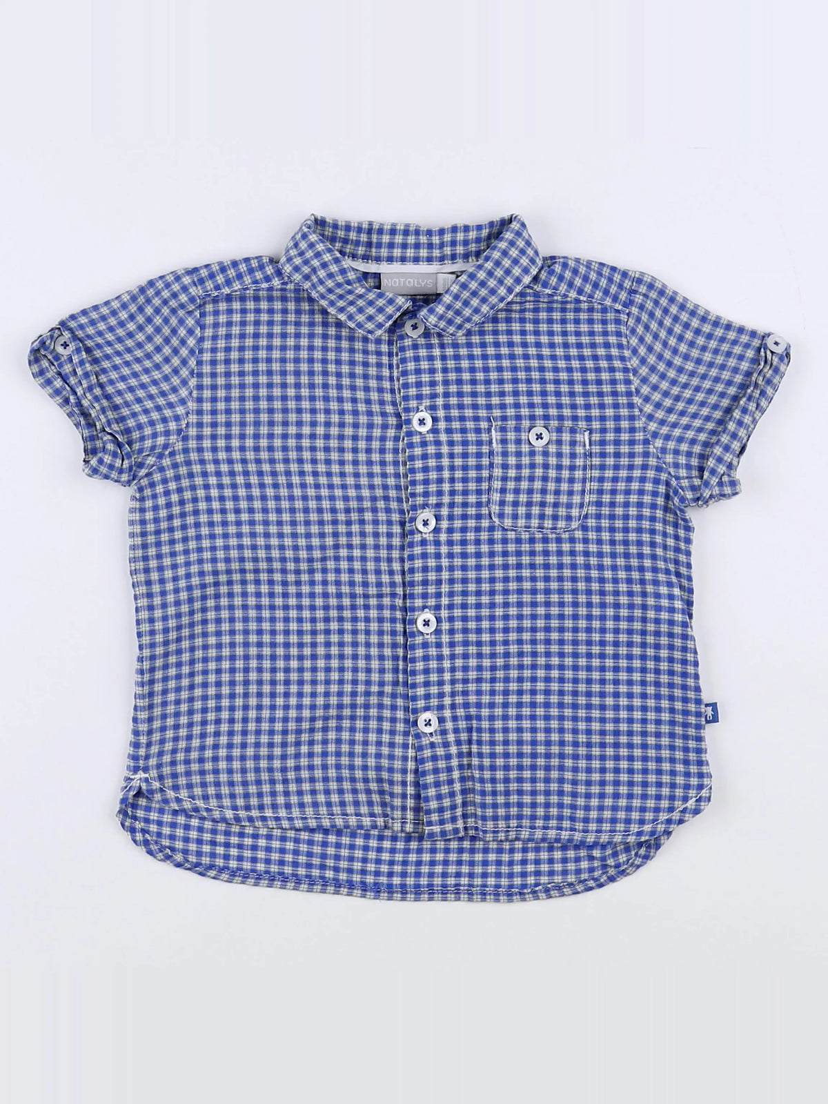 Natalys - chemise bleu - 9 mois