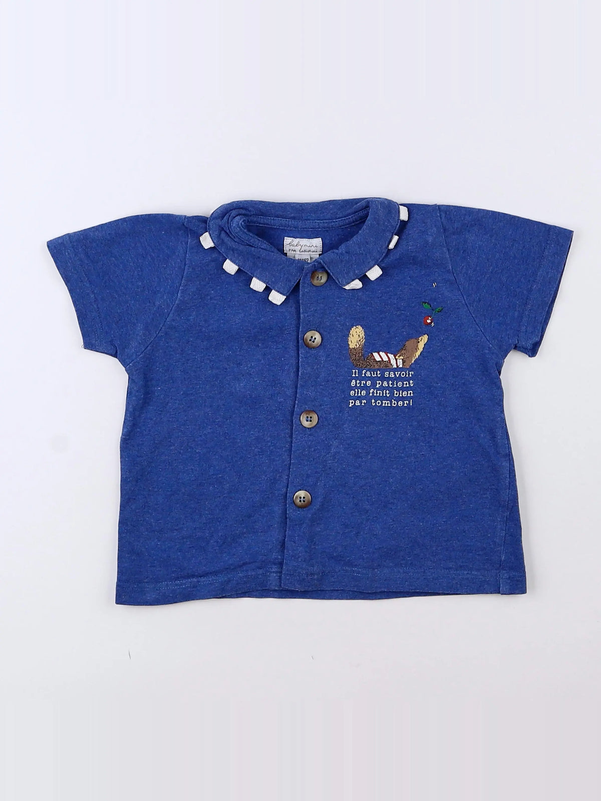 Catimini - polo bleu - 6 mois