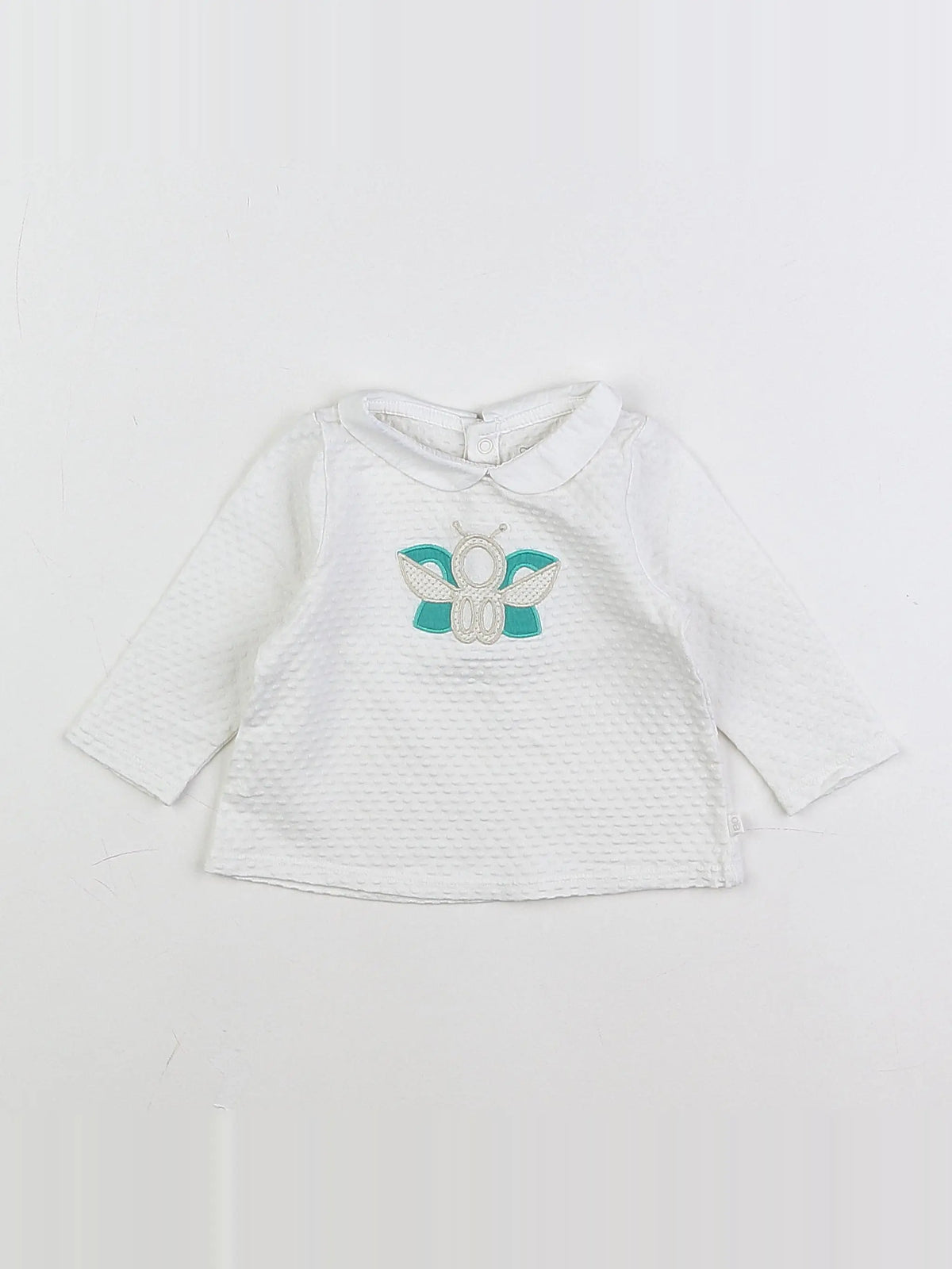 Vertbaudet - tee-shirt blanc - 6 mois