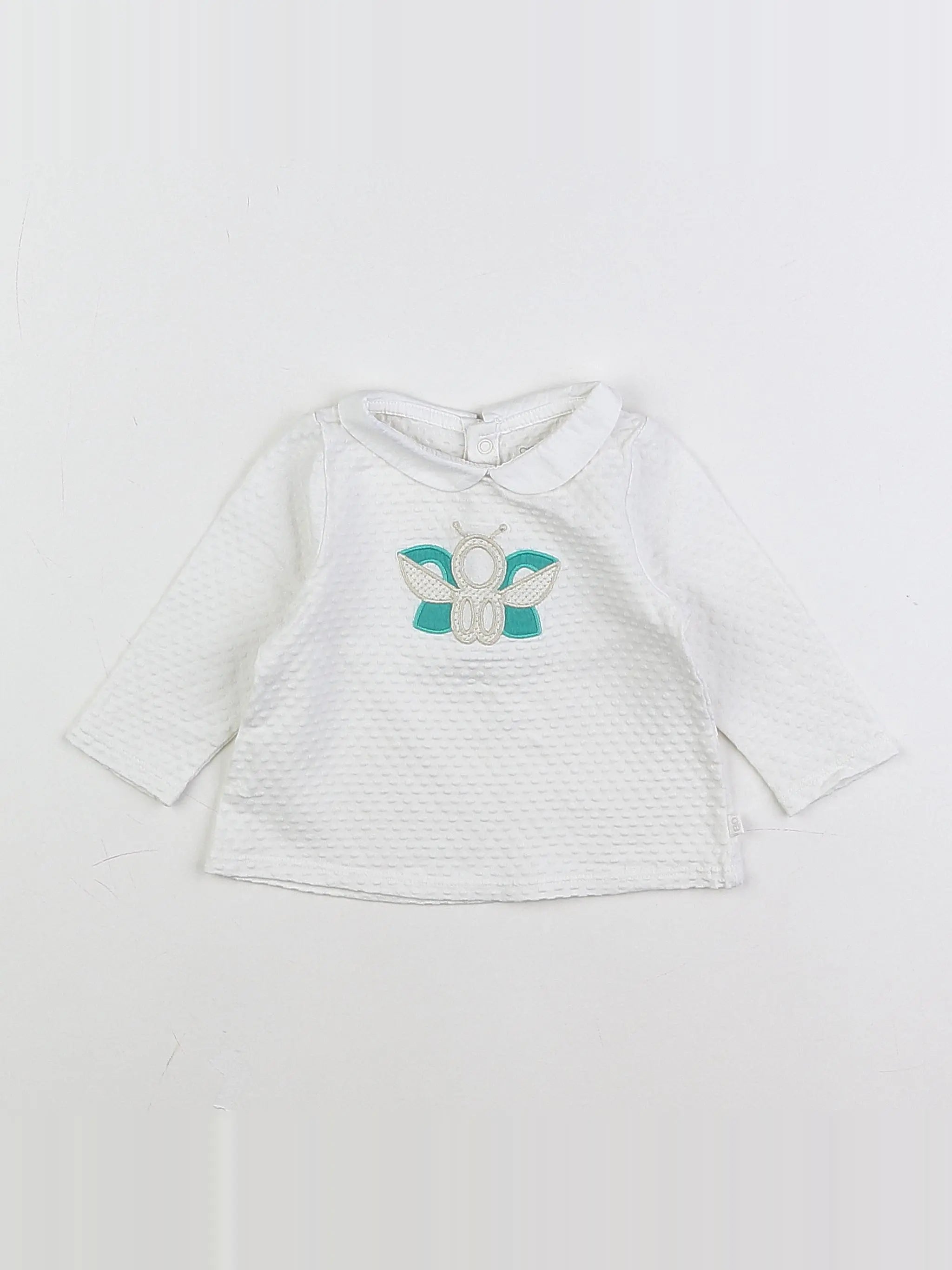 Vertbaudet - tee-shirt blanc - 6 mois