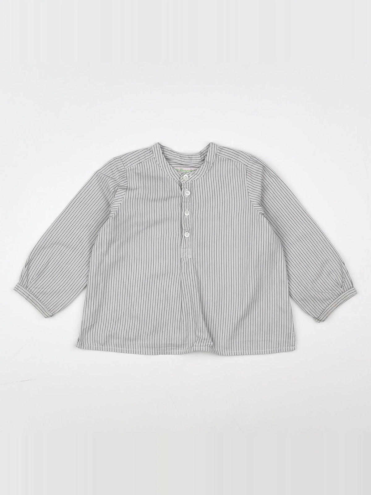 Bonpoint - chemise blanc, bleu - 12 mois