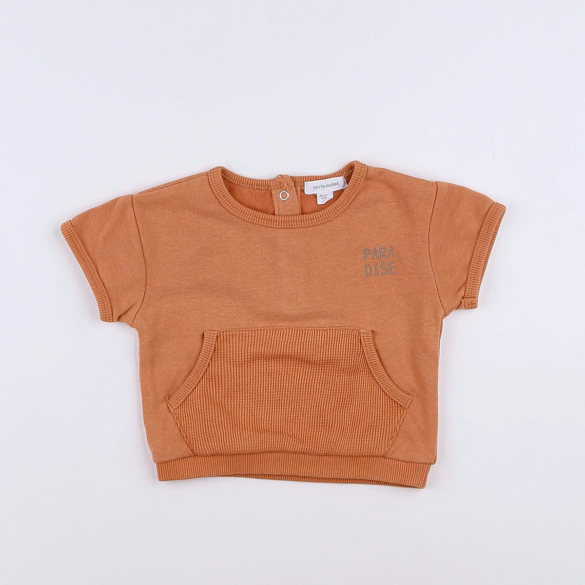 Vertbaudet - sweat marron - 3 mois