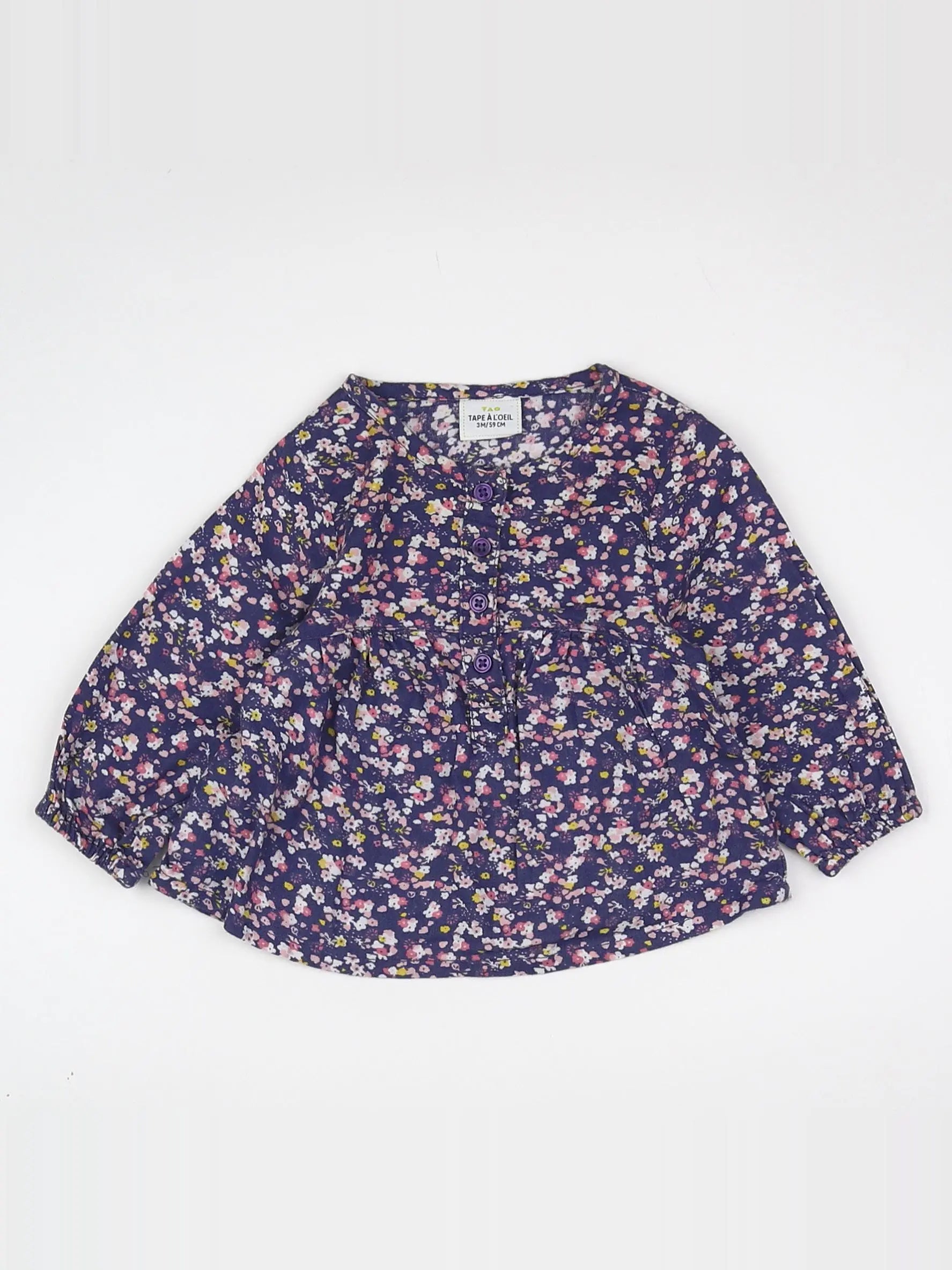 Tape à l'oeil - blouse Bleu,Rose - 3 mois