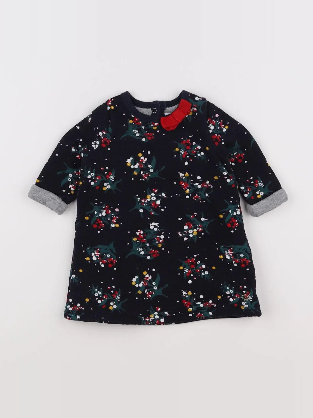 Petit Bateau - robe bleu - 6 mois
