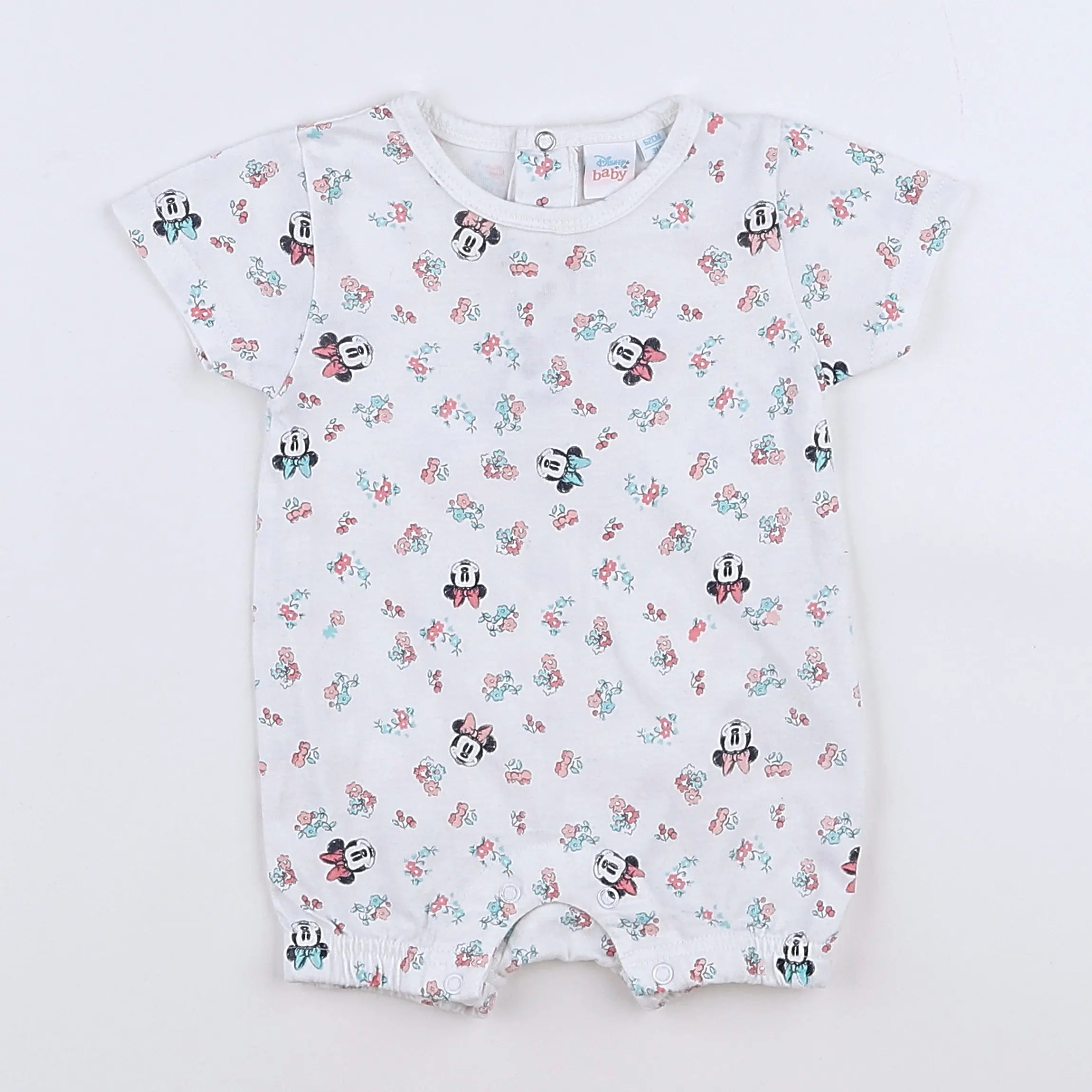 Vertbaudet - pyjama coton blanc, bleu, rose - 3 mois