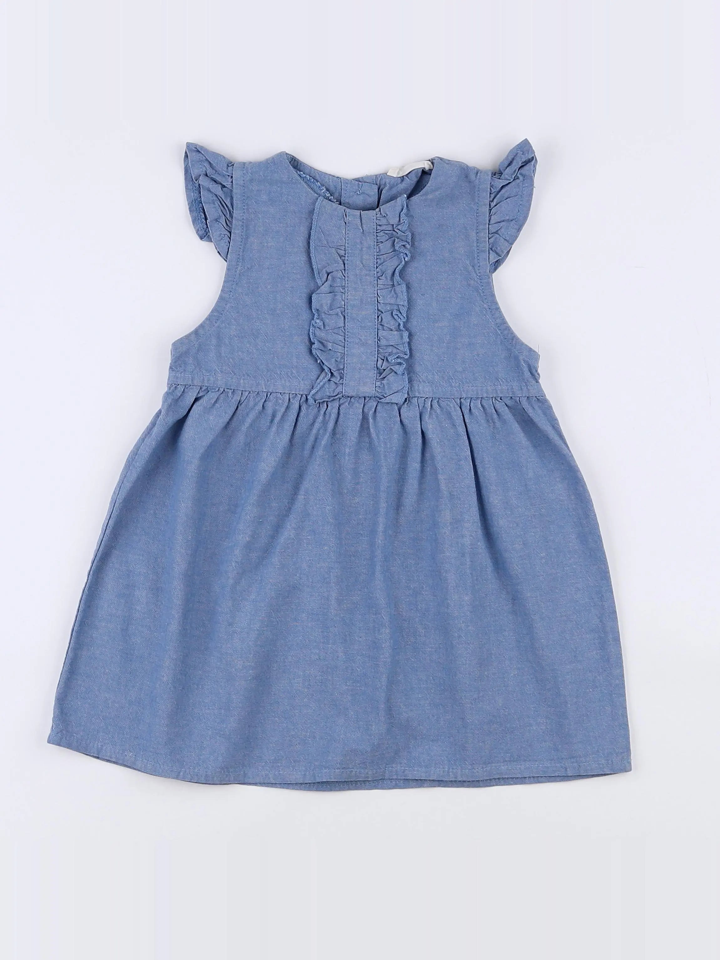 Little Cigogne - robe bleu - 12 mois