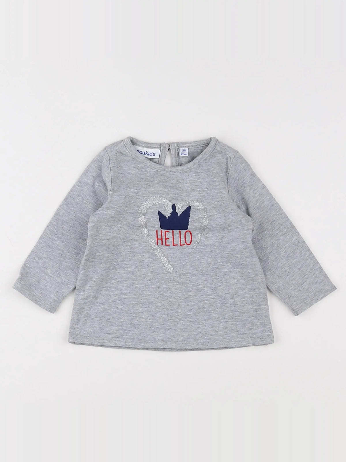 Noukie's - tee-shirt gris, bleu - 3 mois