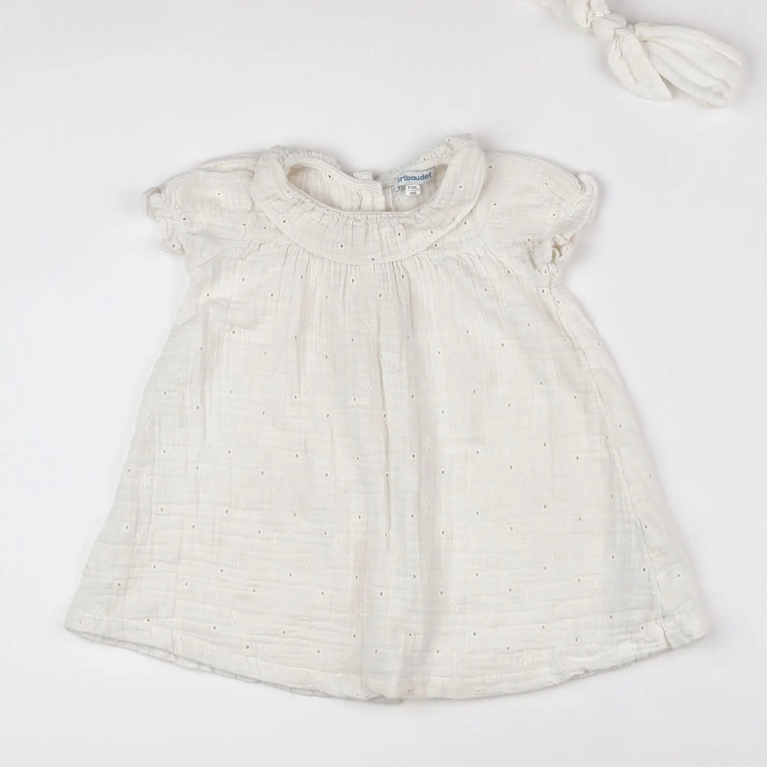 Vertbaudet - robe blanc - 18 mois