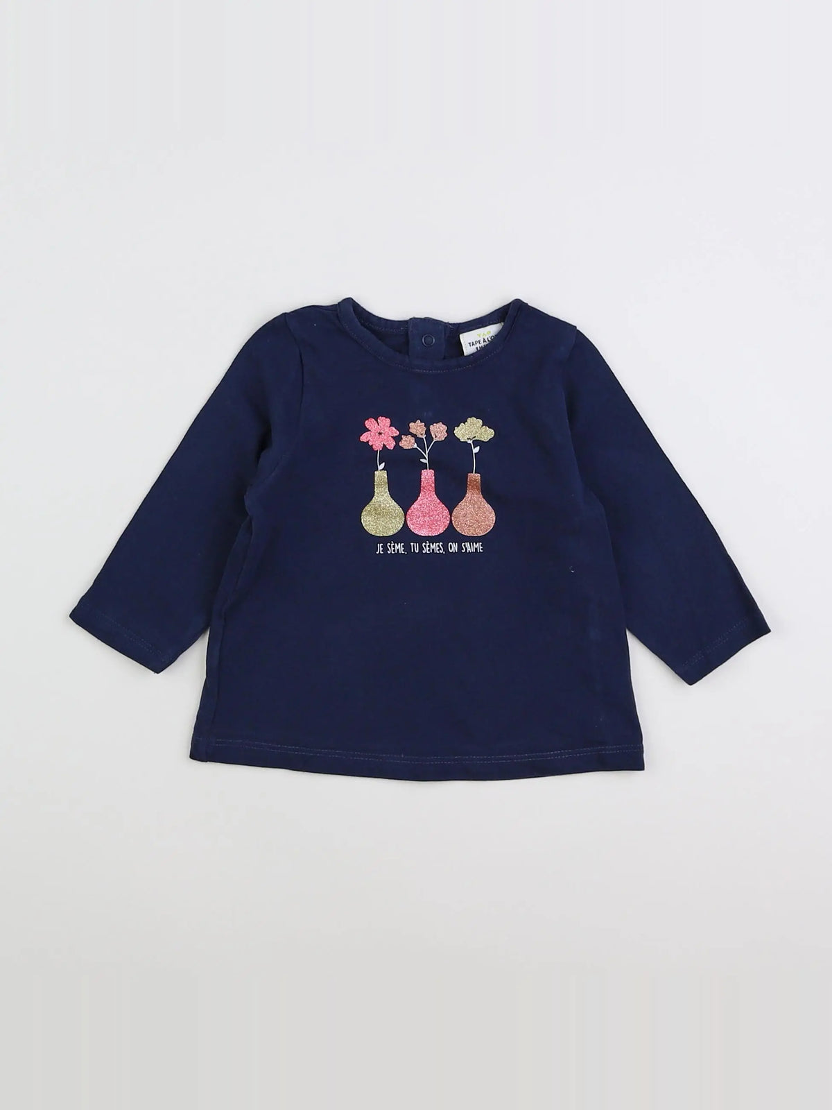 Tape à l'oeil - tee-shirt bleu - 9 mois