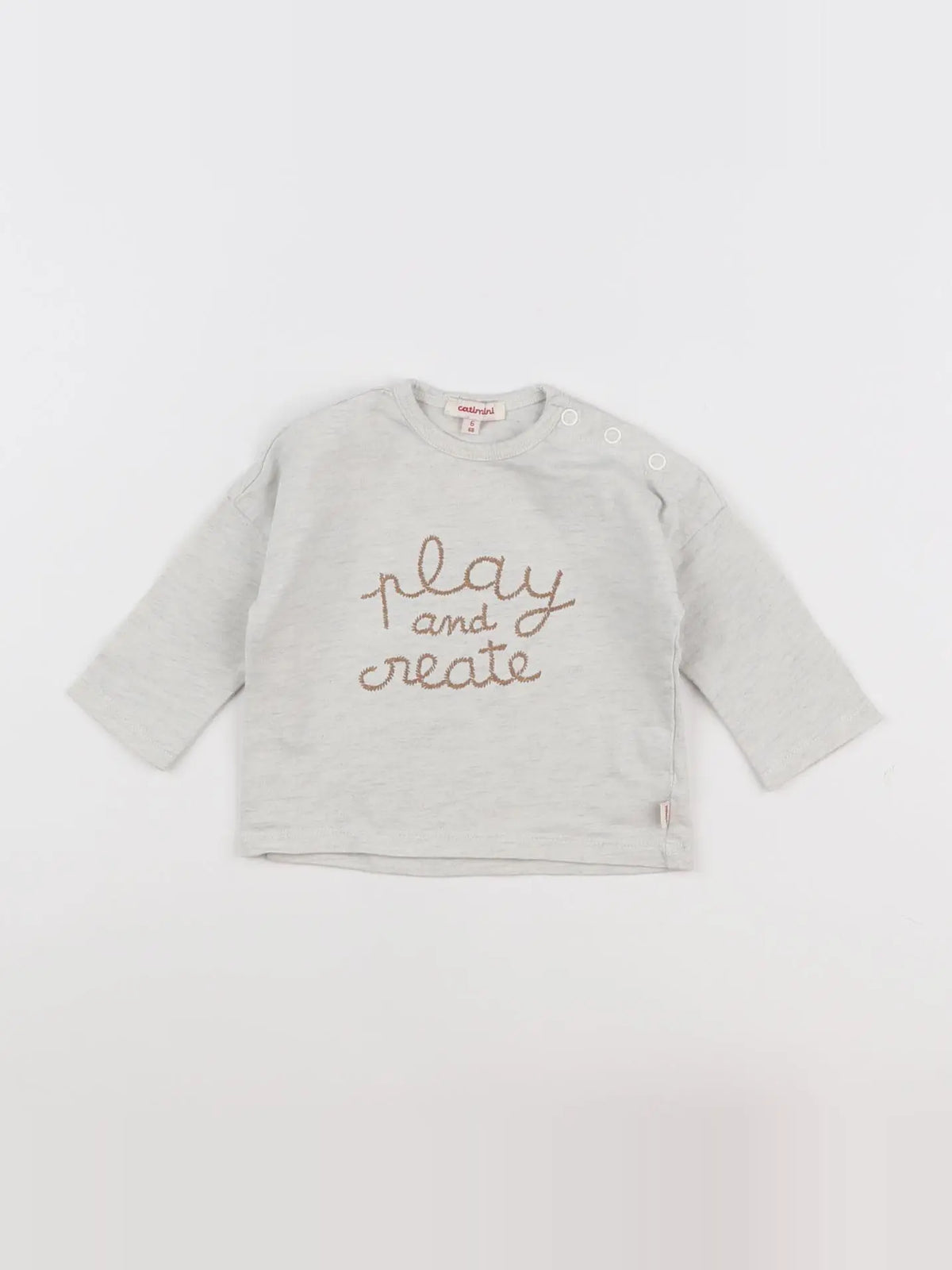 Catimini - tee-shirt gris - 6 mois