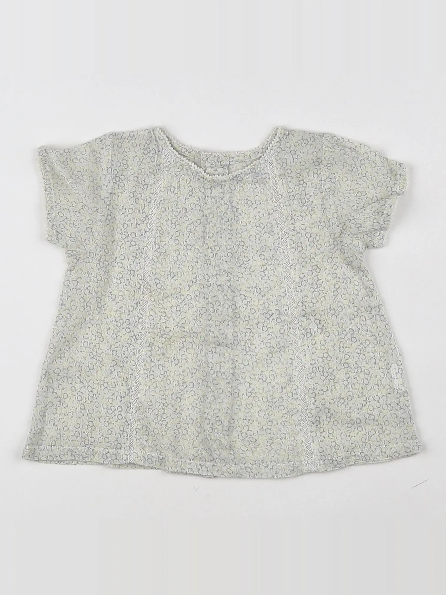 Boutchou - blouse blanc, gris - 6 mois