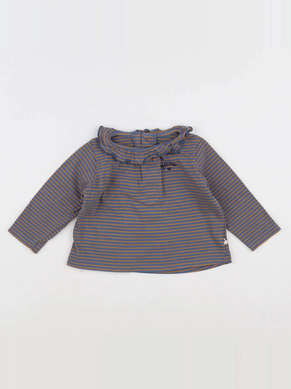 Arsène et les pipelettes - tee-shirt bleu, marron - 12 mois