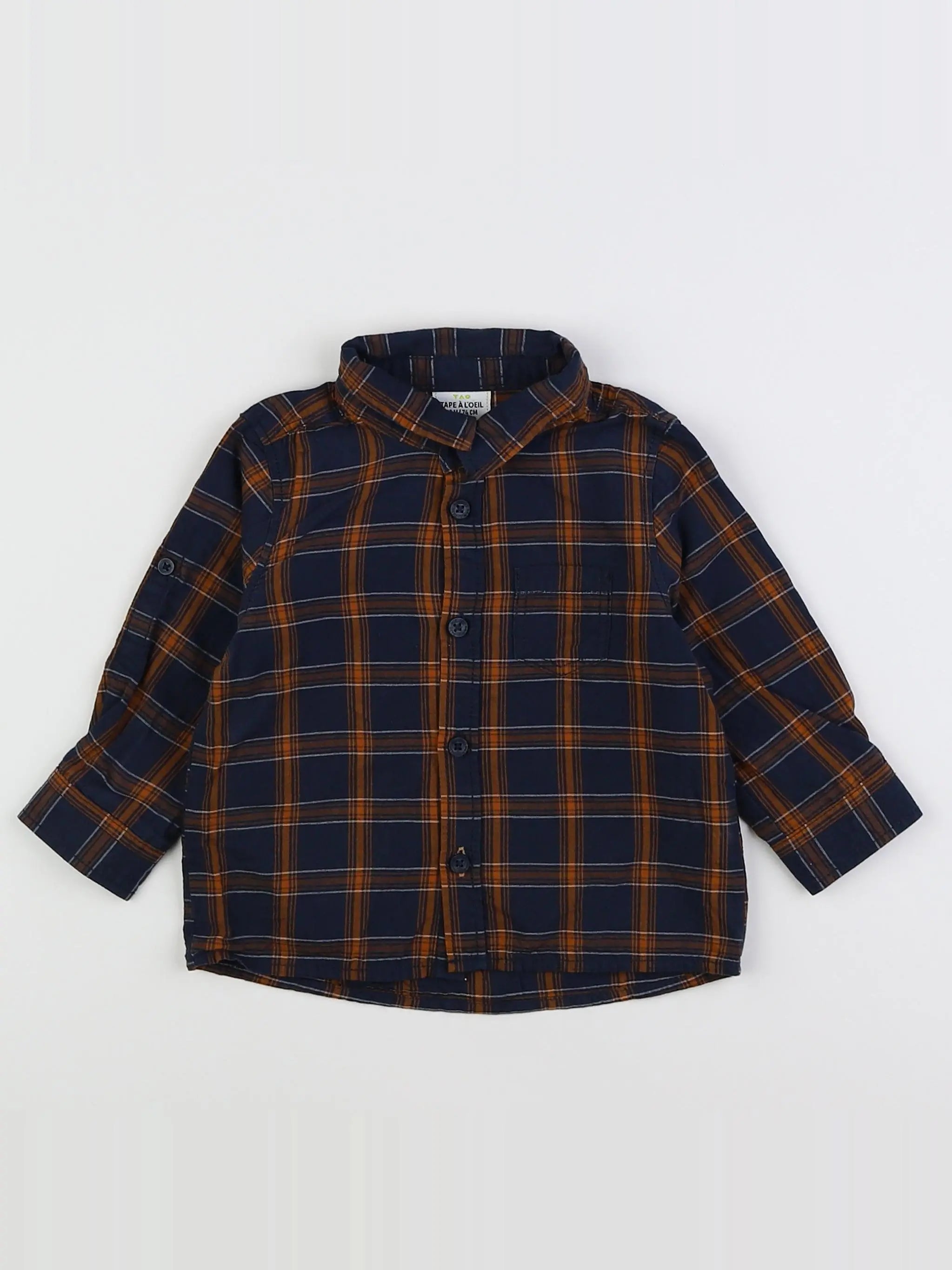 Tape à l'oeil - chemise bleu - 12 mois