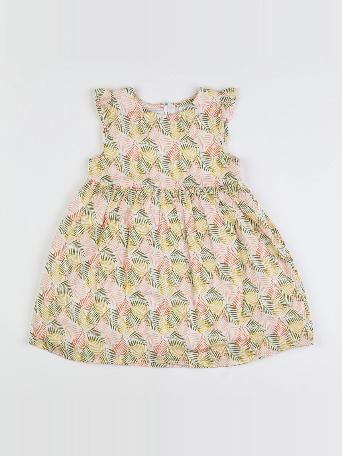 Boutchou - robe blanc, jaune - 18 mois