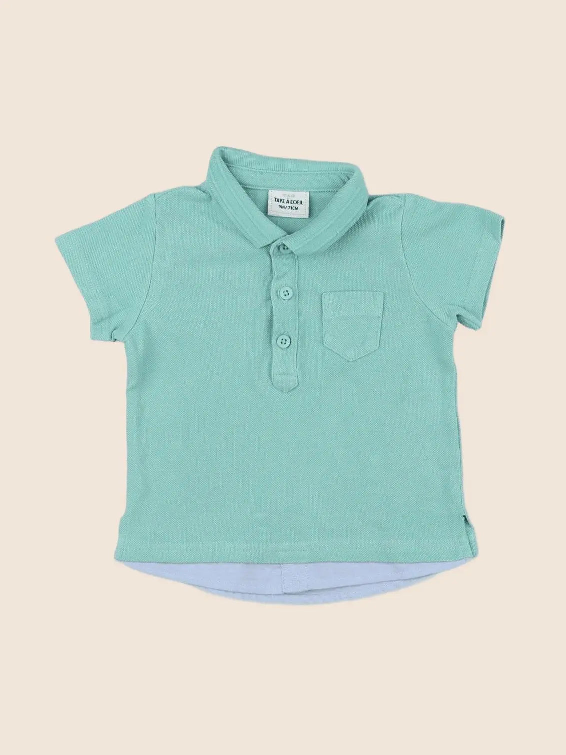 Tape à l'oeil - polo vert - 9 mois
