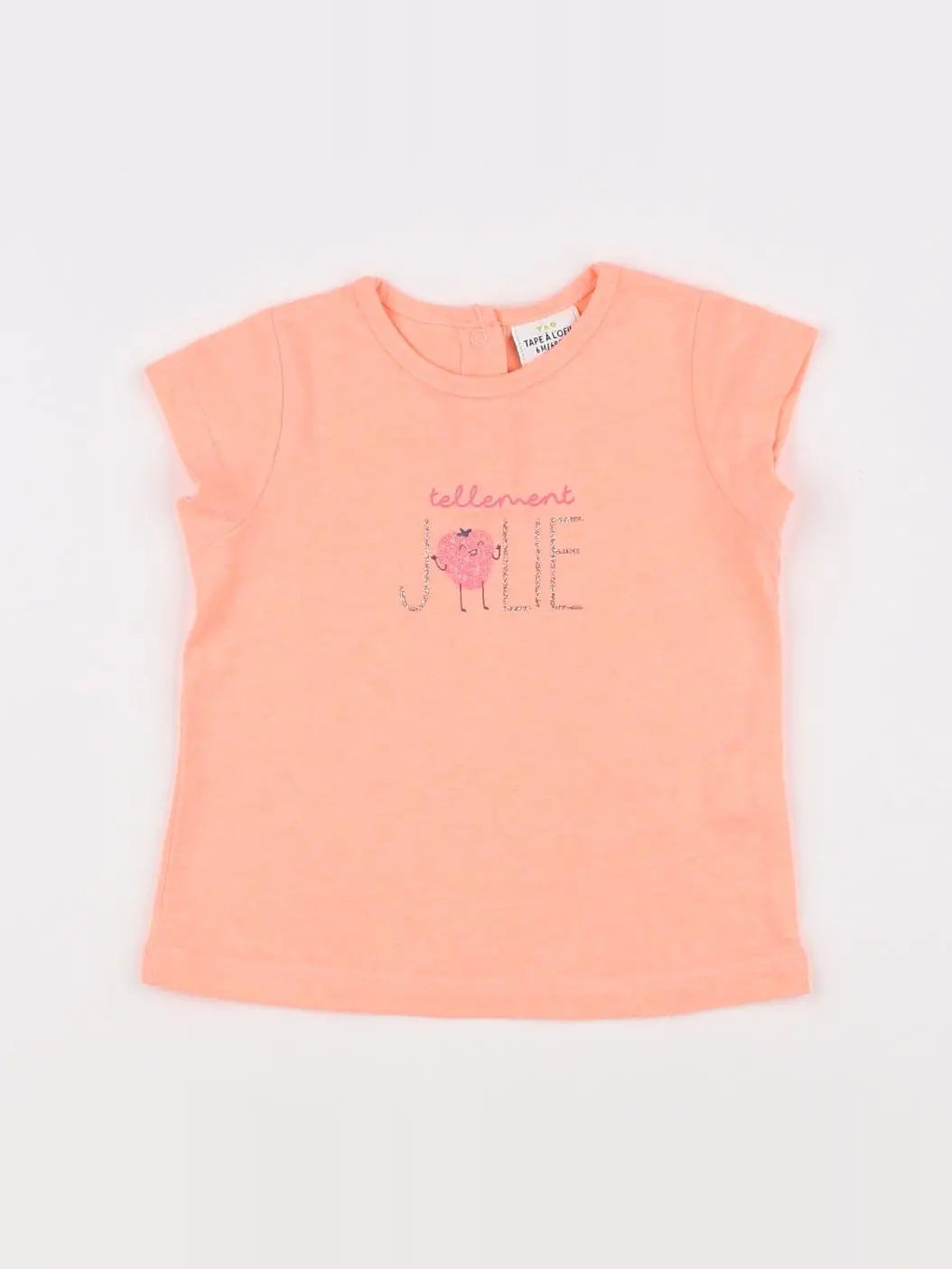 Tape à l'oeil - tee-shirt rose fluo - 6 mois