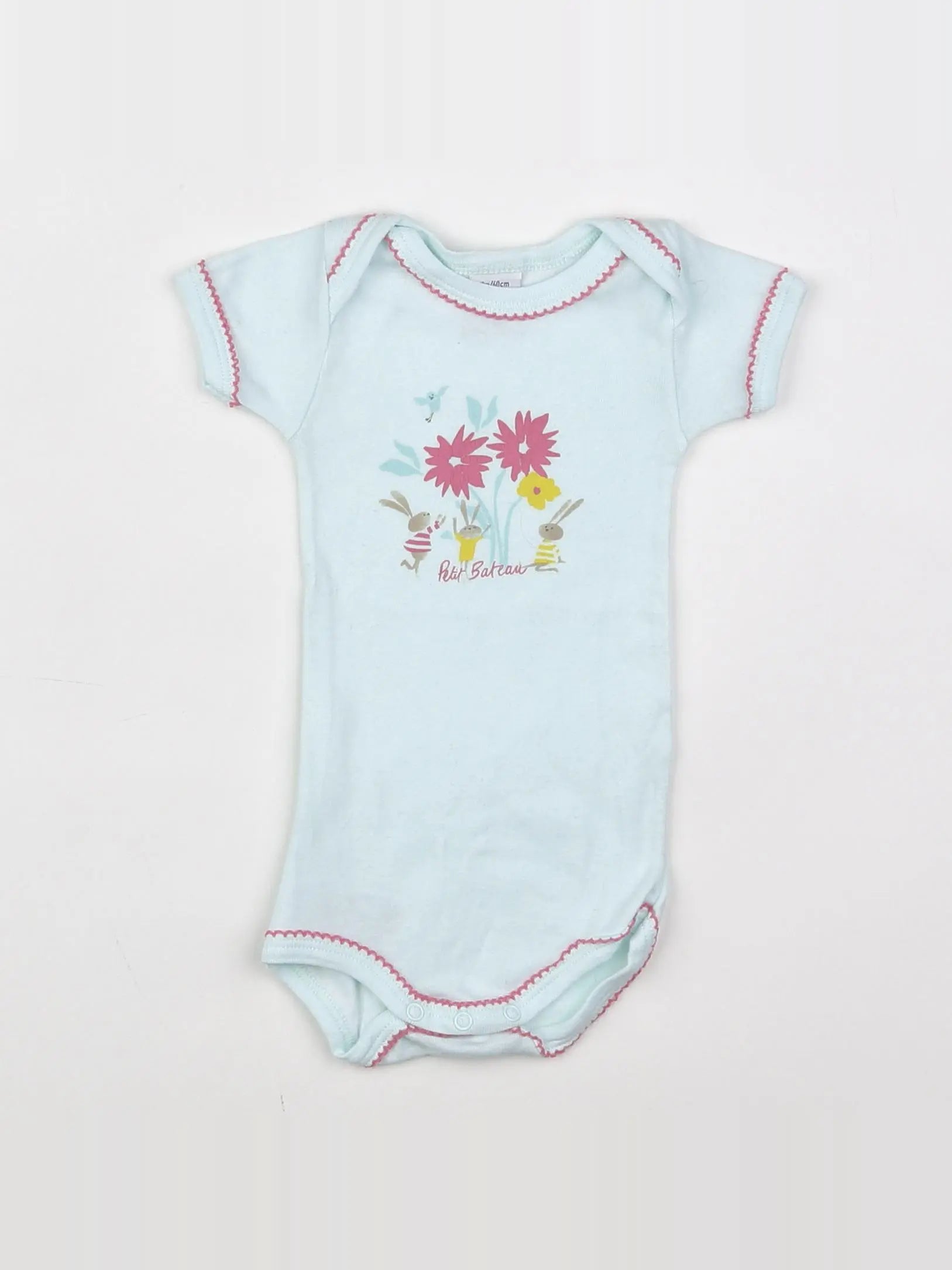 Petit Bateau - body bleu - 3 mois