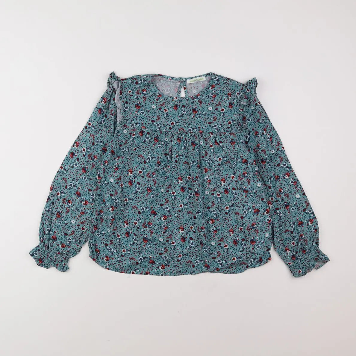 Vertbaudet - blouse bleu, multicolore - 8 ans
